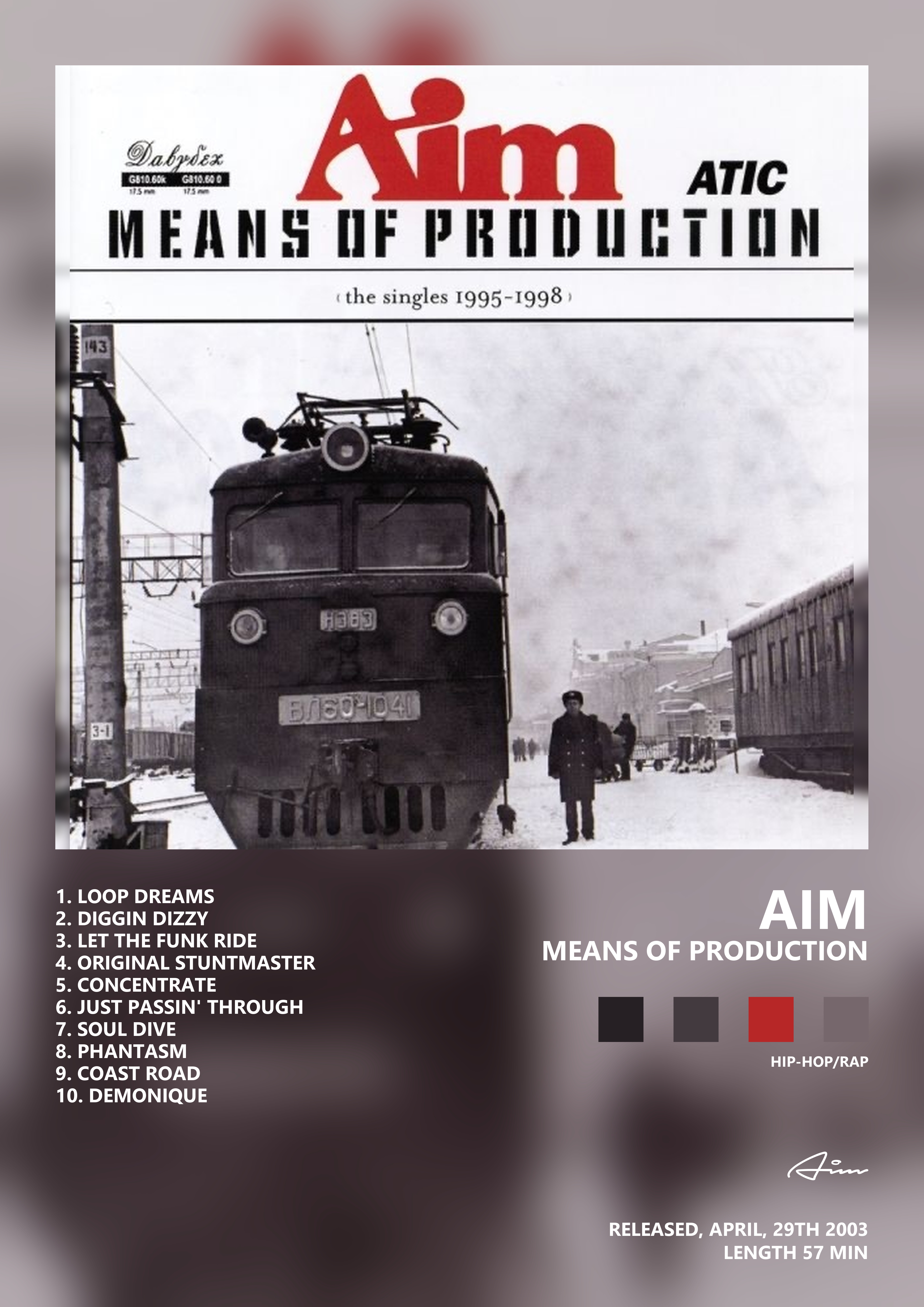 Music poster: Aim - Means of Production