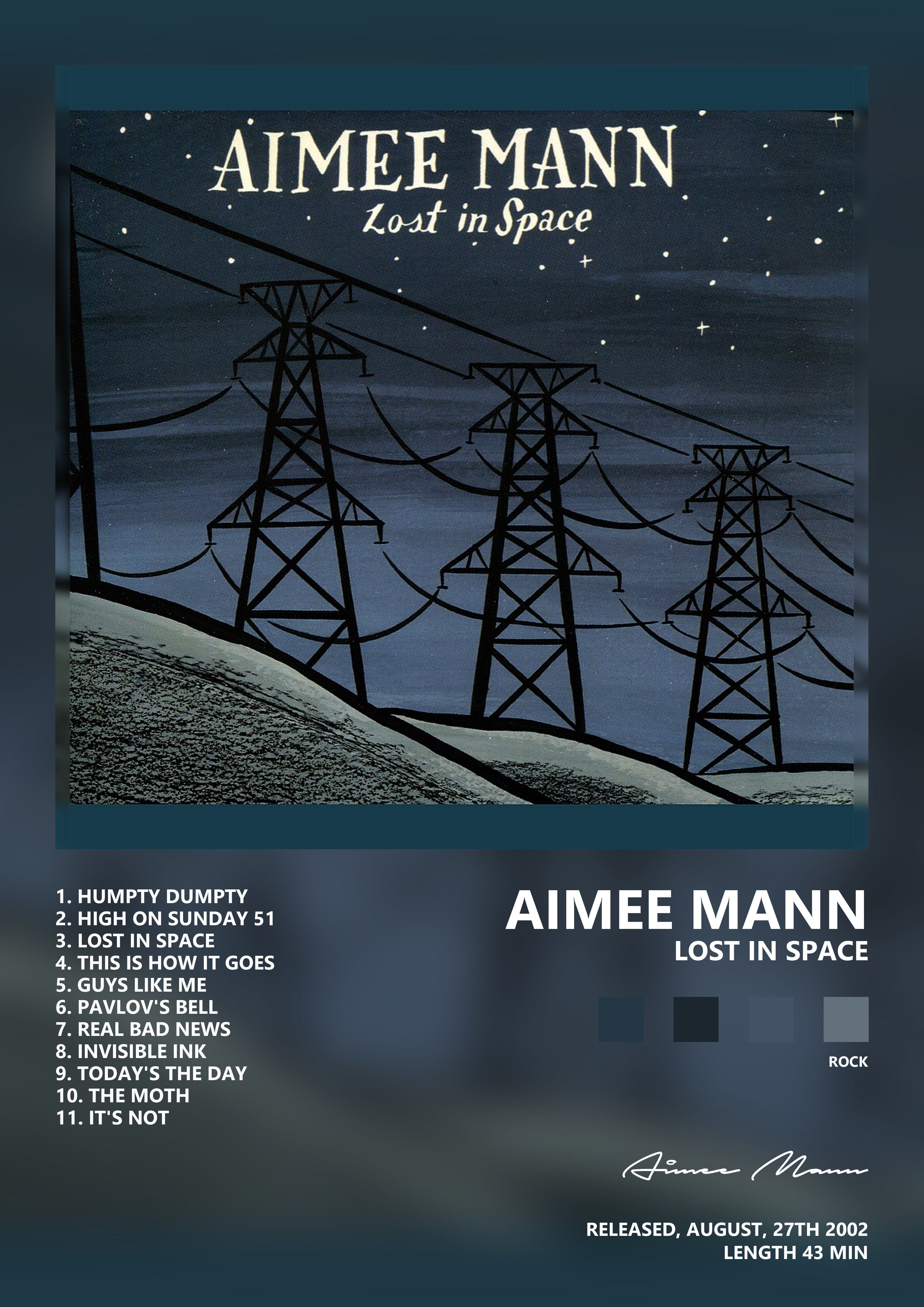 Music poster: Aimee Mann - Lost in Space