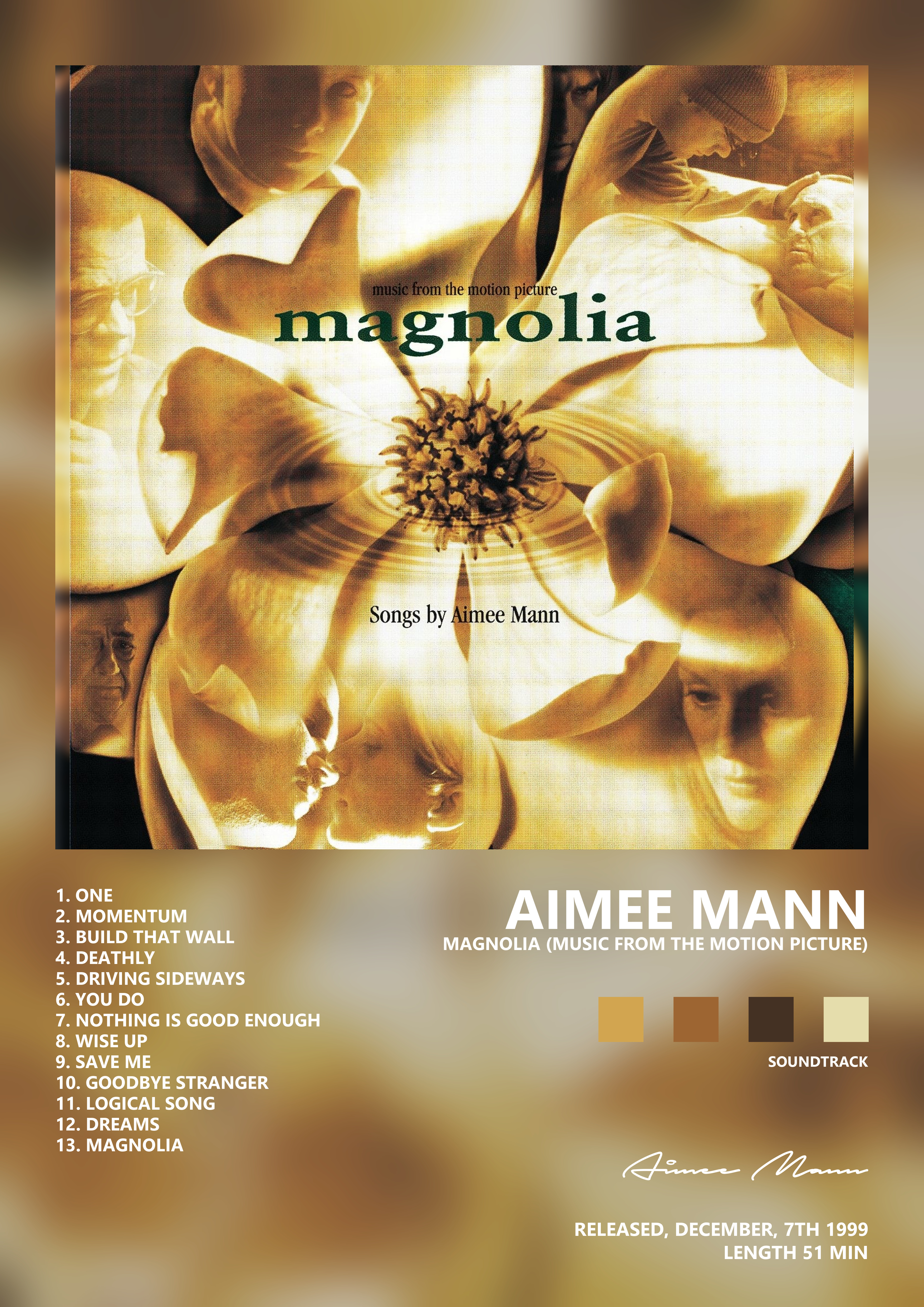 Music poster: Aimee Mann - Magnolia Music from the Motion Picture