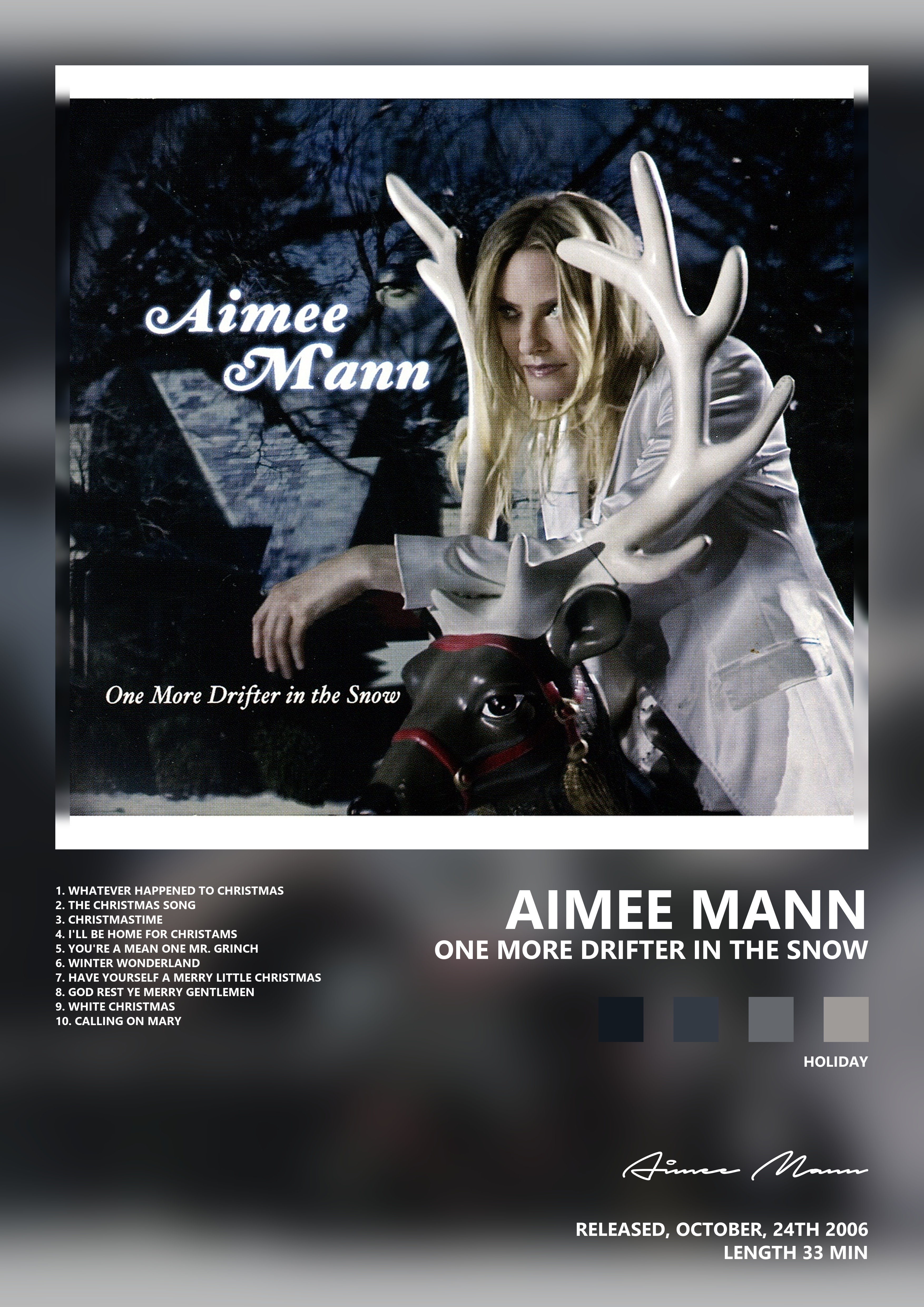 Music poster: Aimee Mann - One More Drifter in the Snow