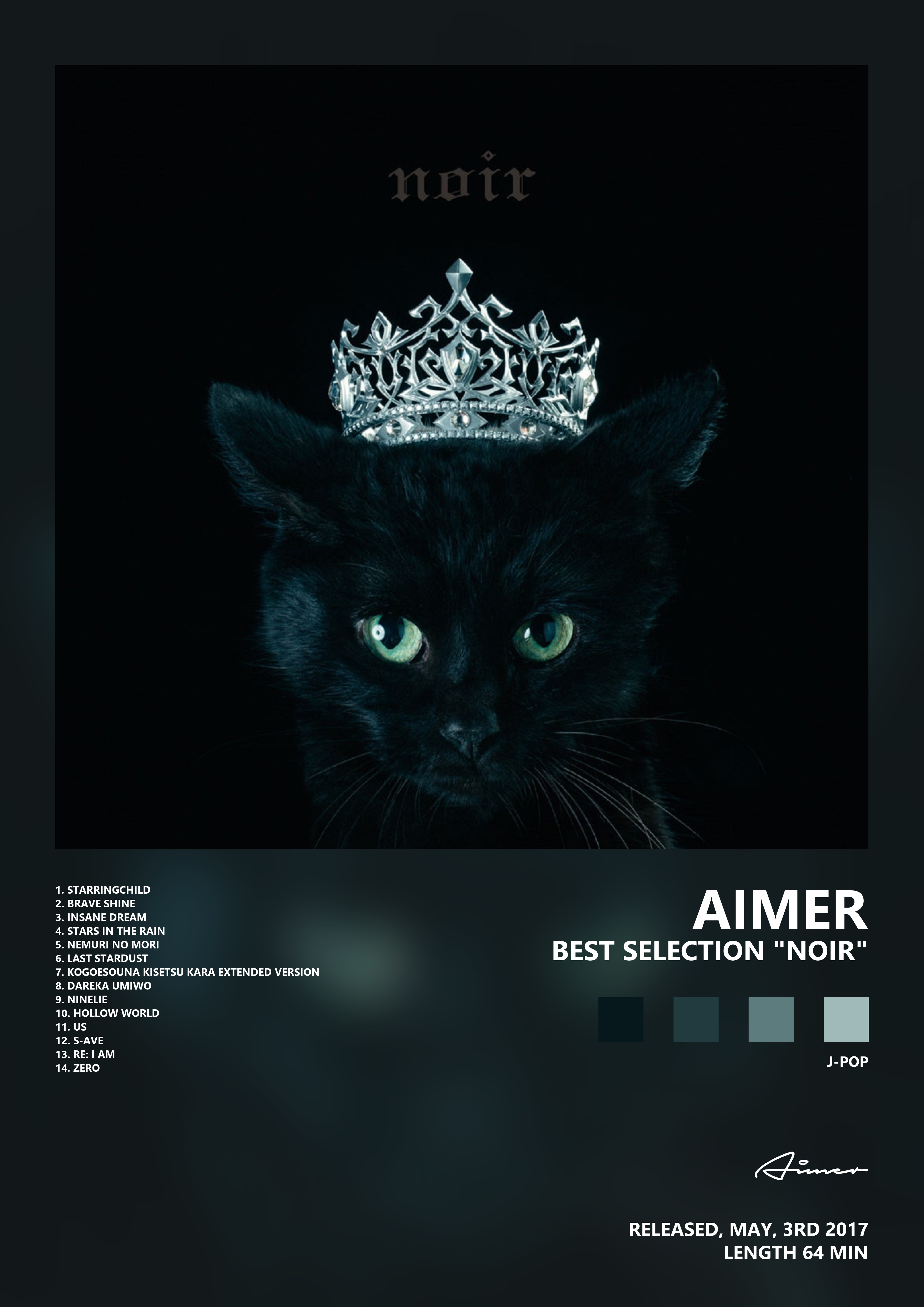 Music poster: Aimer - BEST SELECTION noir