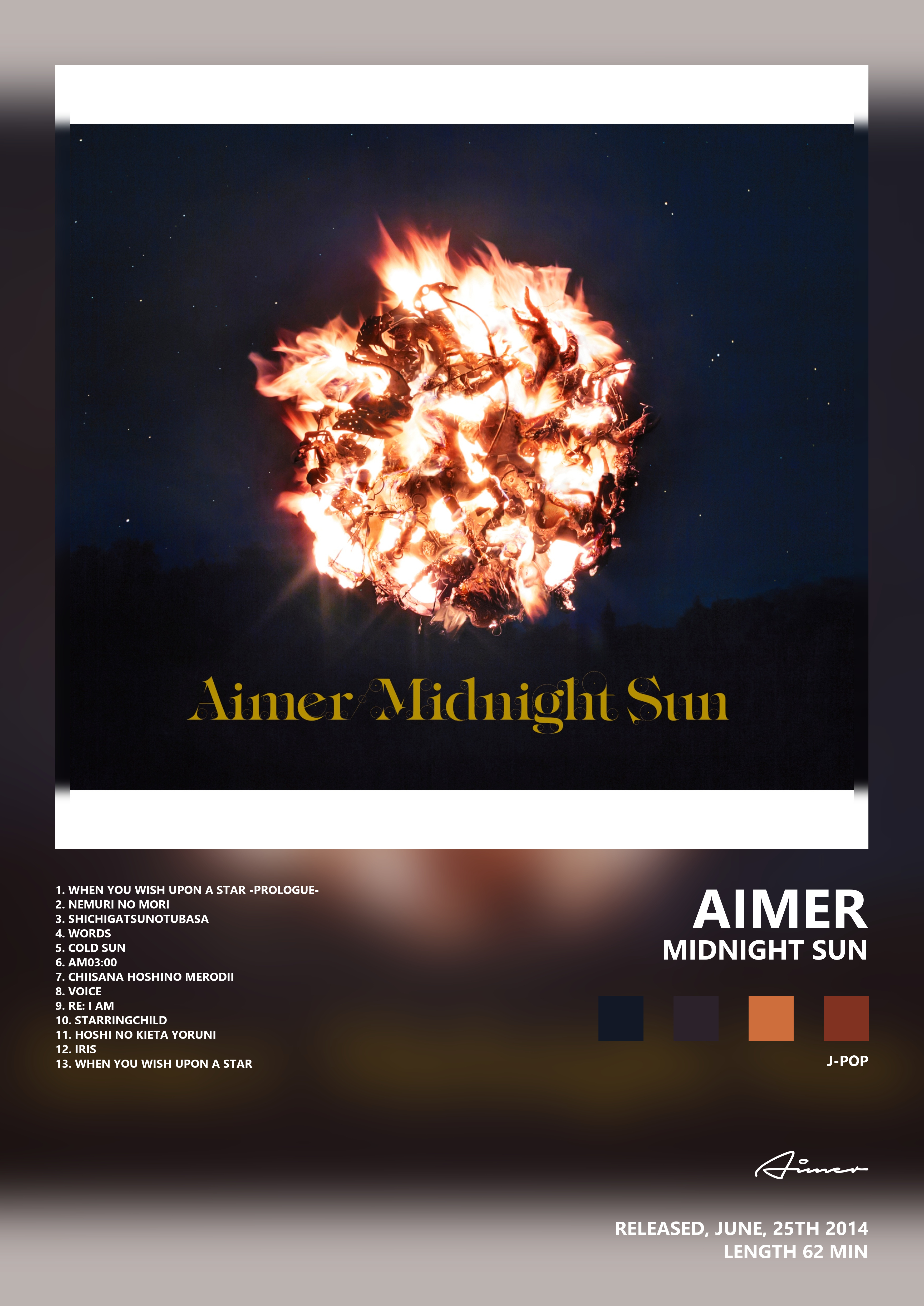 Music poster: Aimer - Midnight Sun