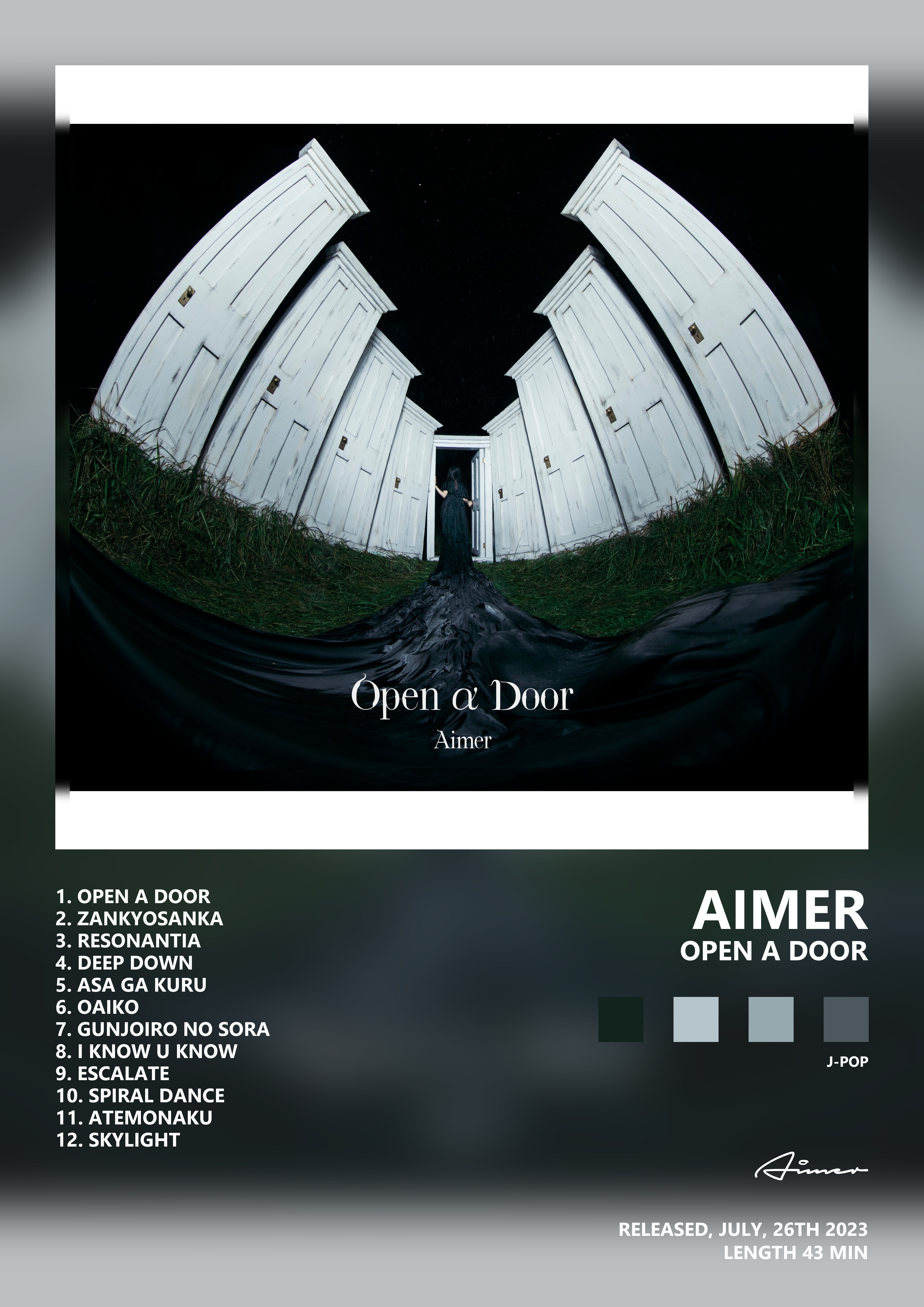Music poster: Aimer - Open α Door
