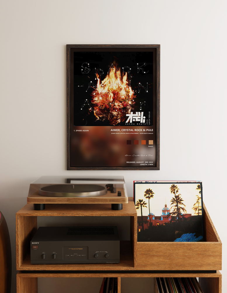 Music poster: Aimer Crystal Rock Pule - SPARK-AGAIN Crystal Rock Pule Remix - SACRA BEATS Singles