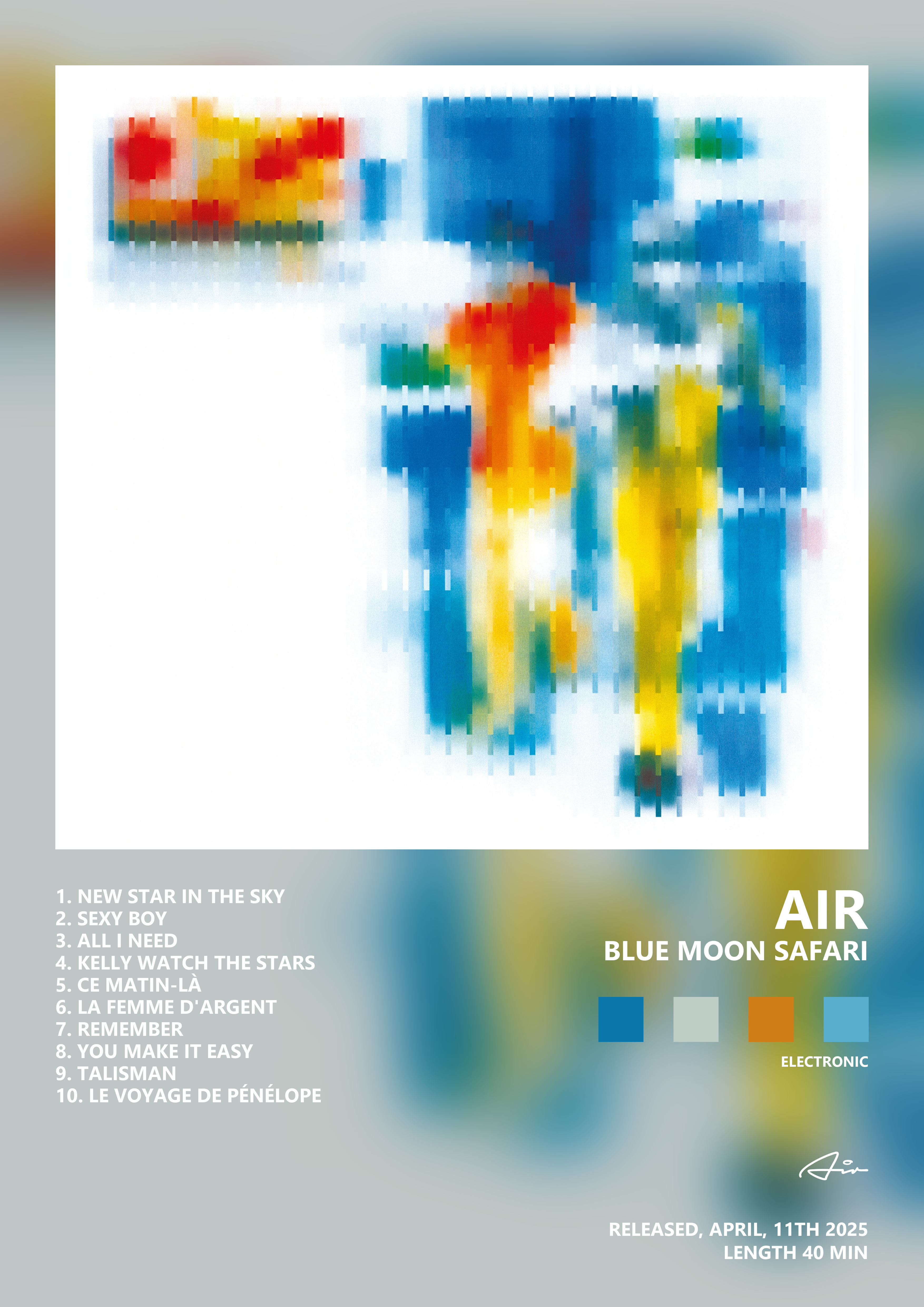 Music poster: Air - Blue Moon Safari