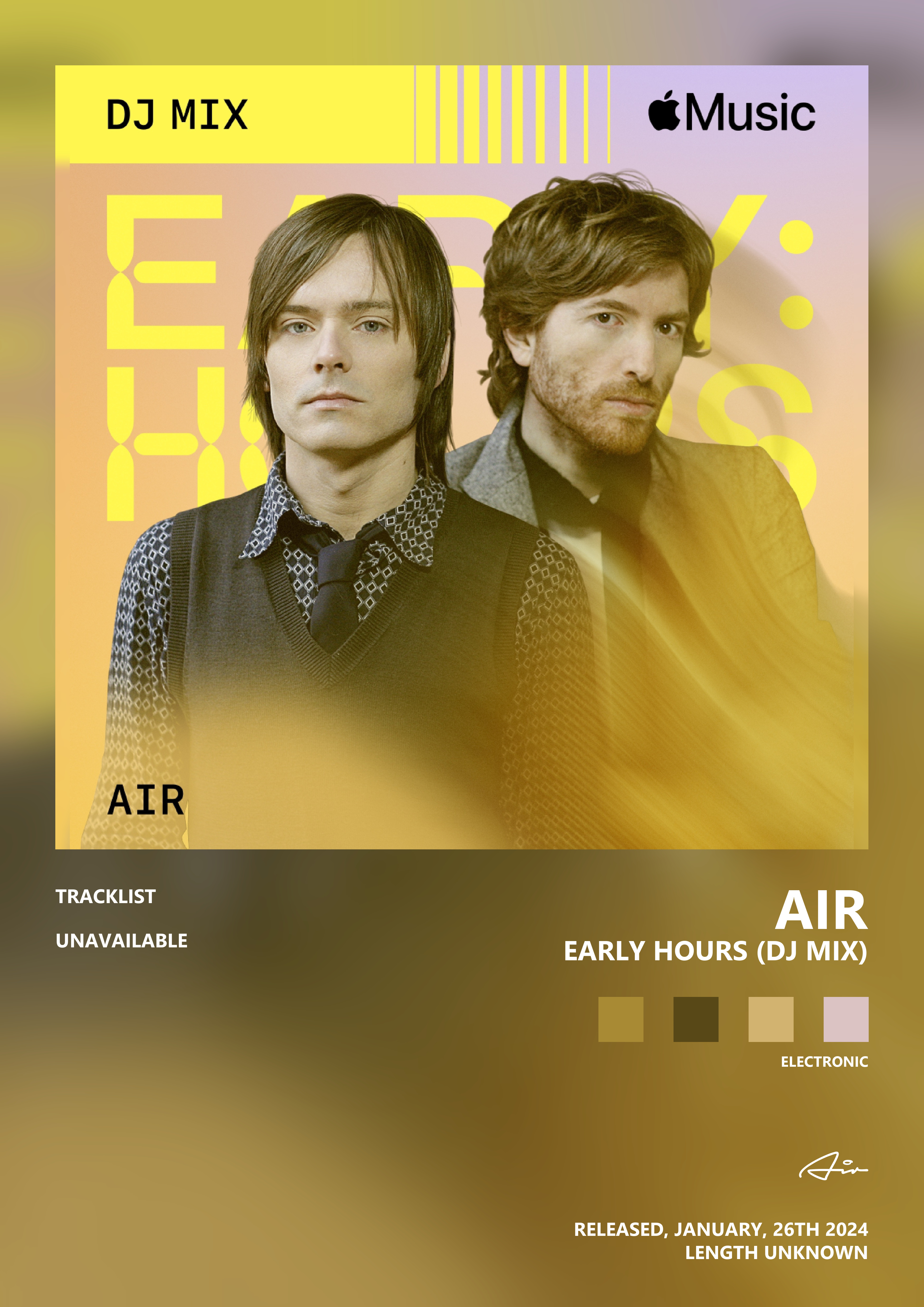 Music poster: Air - Early Hours DJ Mix