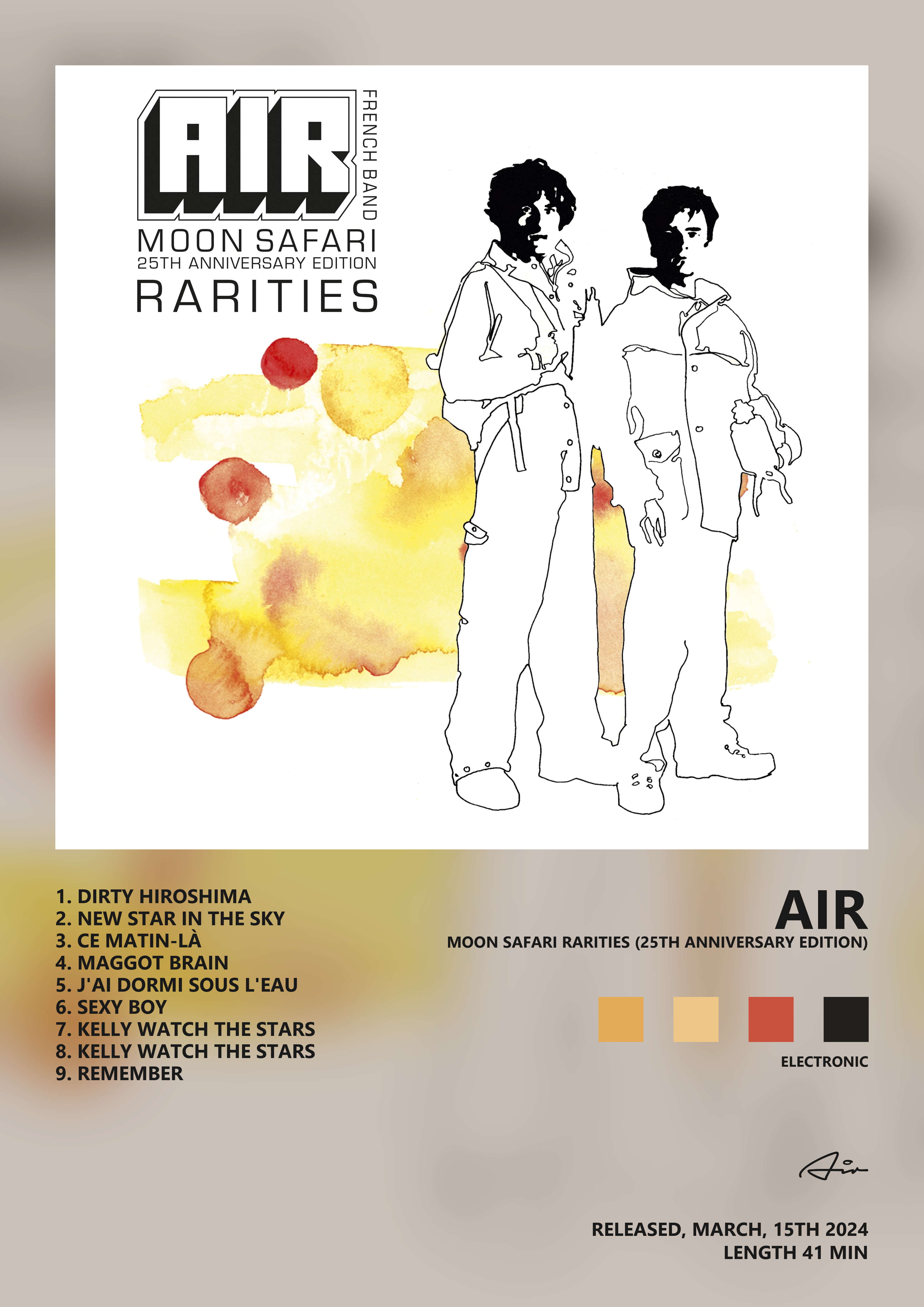 Music poster: Air - Moon Safari Rarities 25th Anniversary Edition