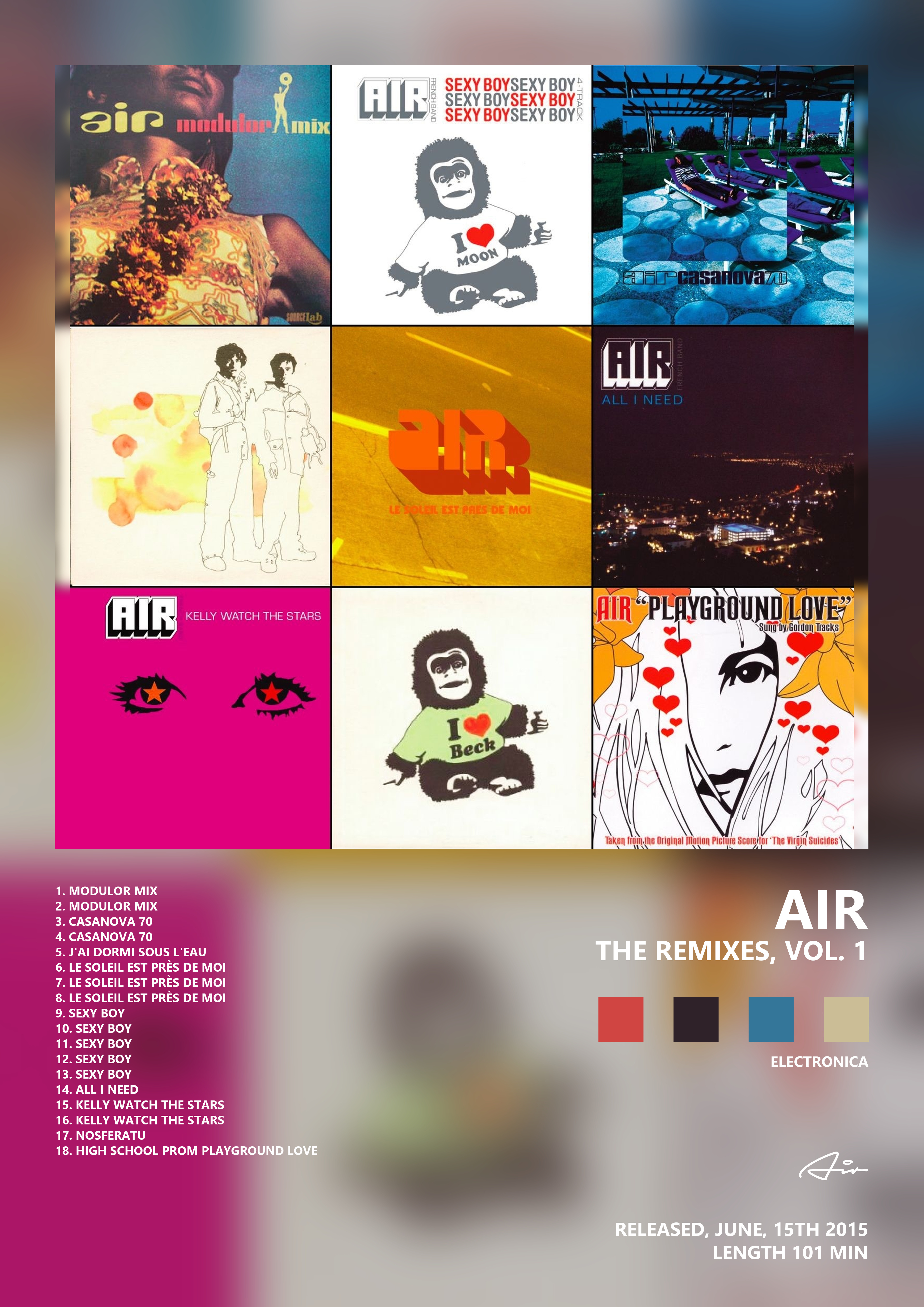 Music poster: Air - The Remixes Vol 1