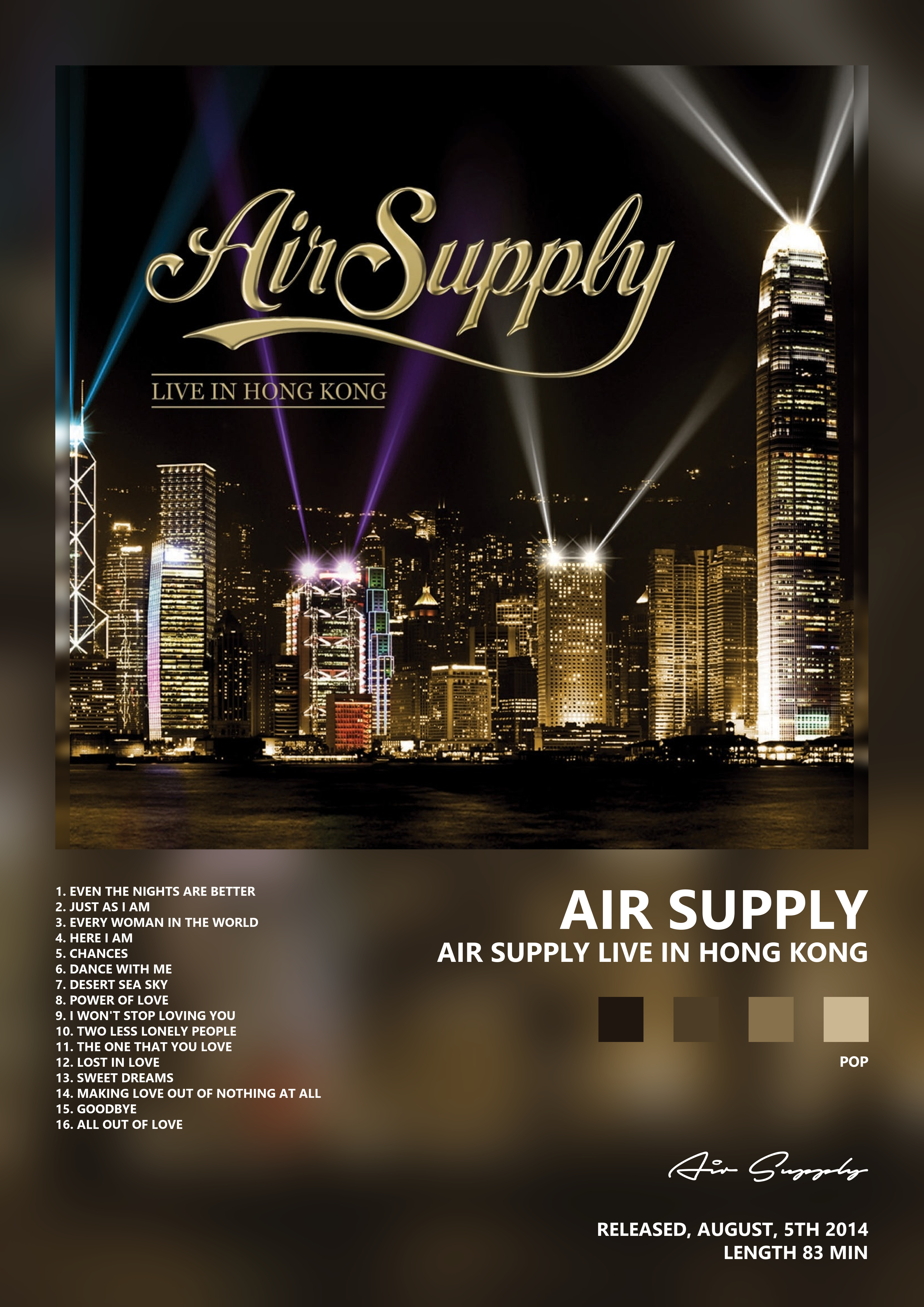 Music poster: Air Supply - Air Supply Live In Hong Kong
