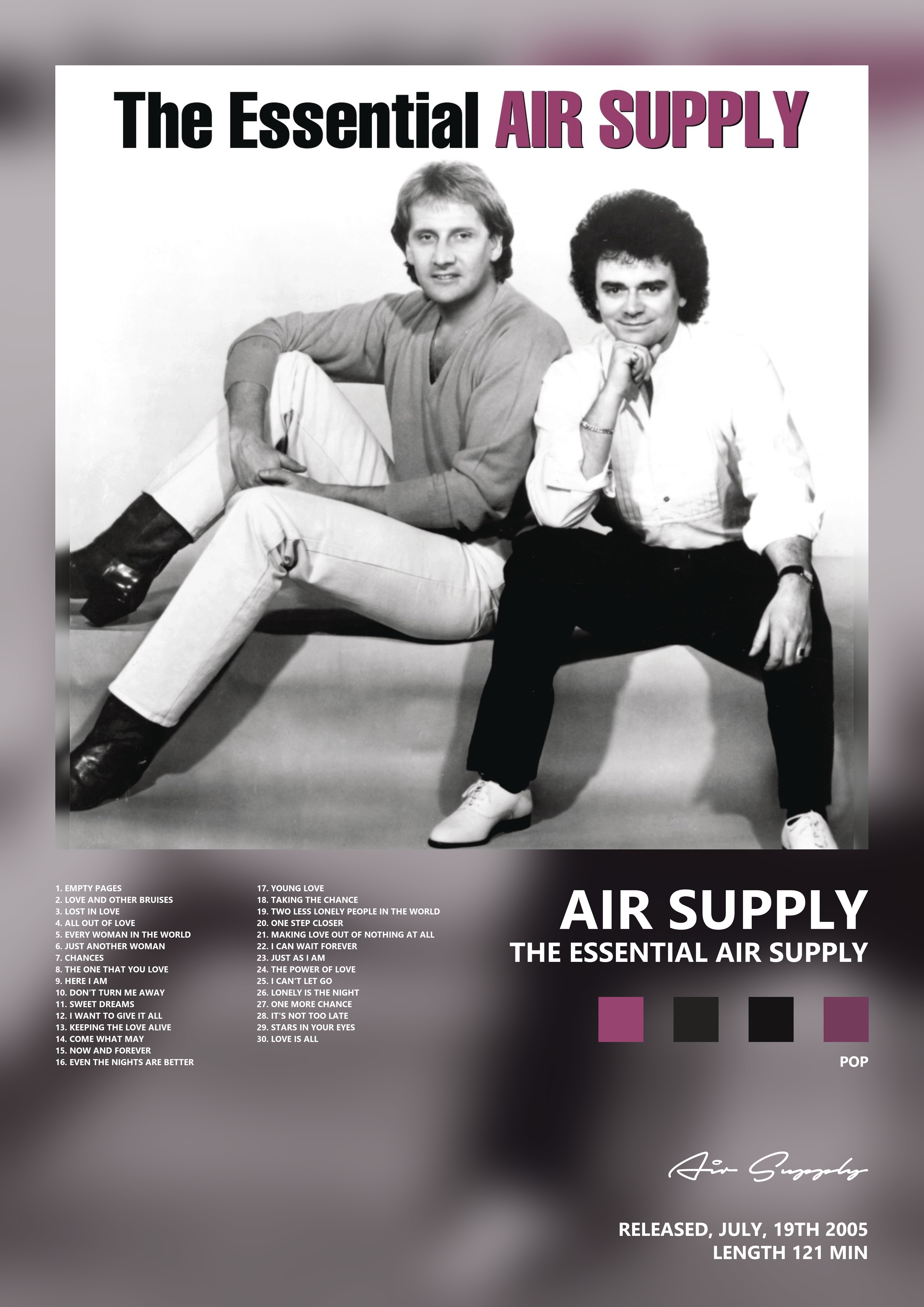 Music poster: Air Supply - The Essential Air Supply