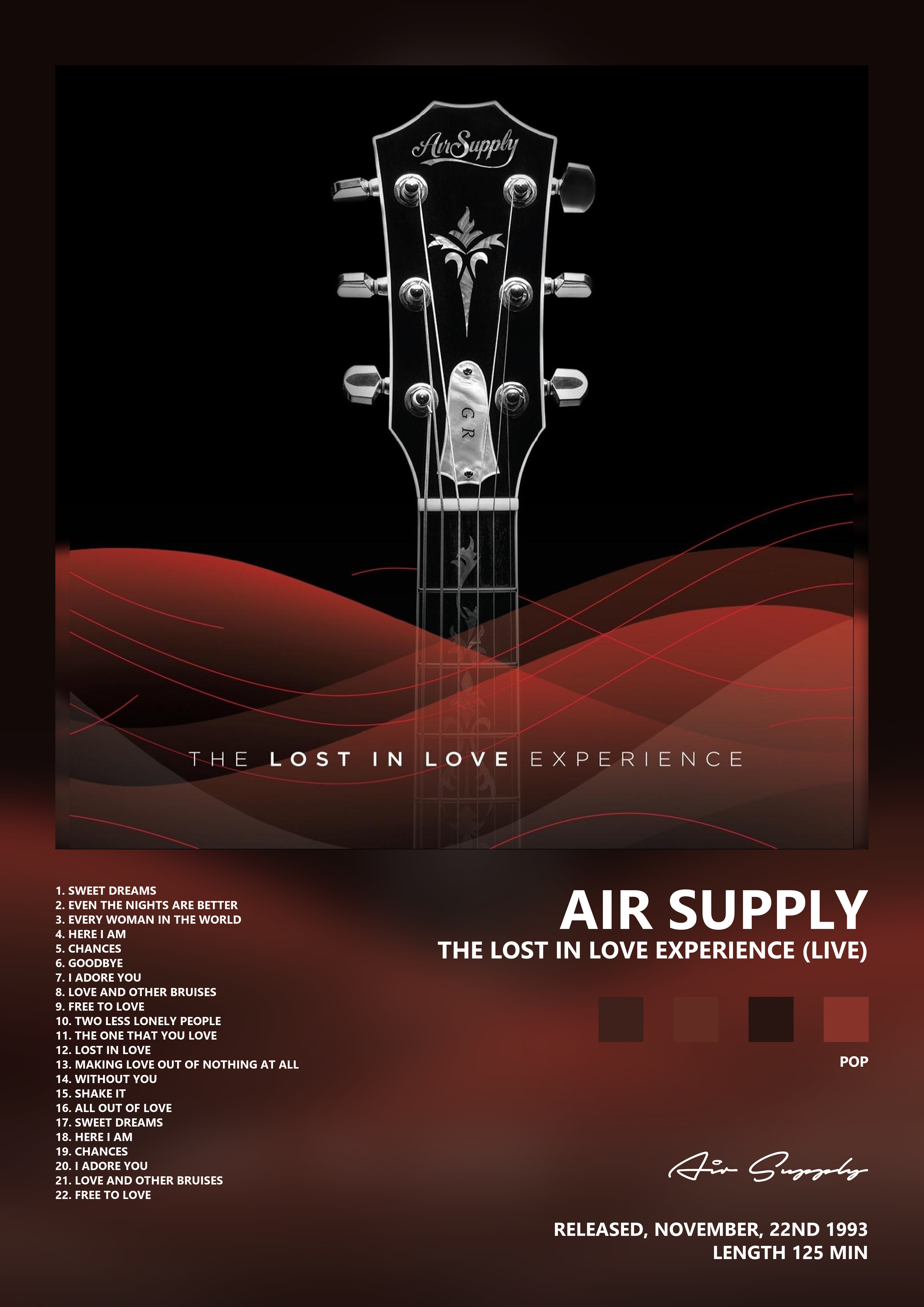 Music poster: Air Supply - The Lost in Love Experience Live