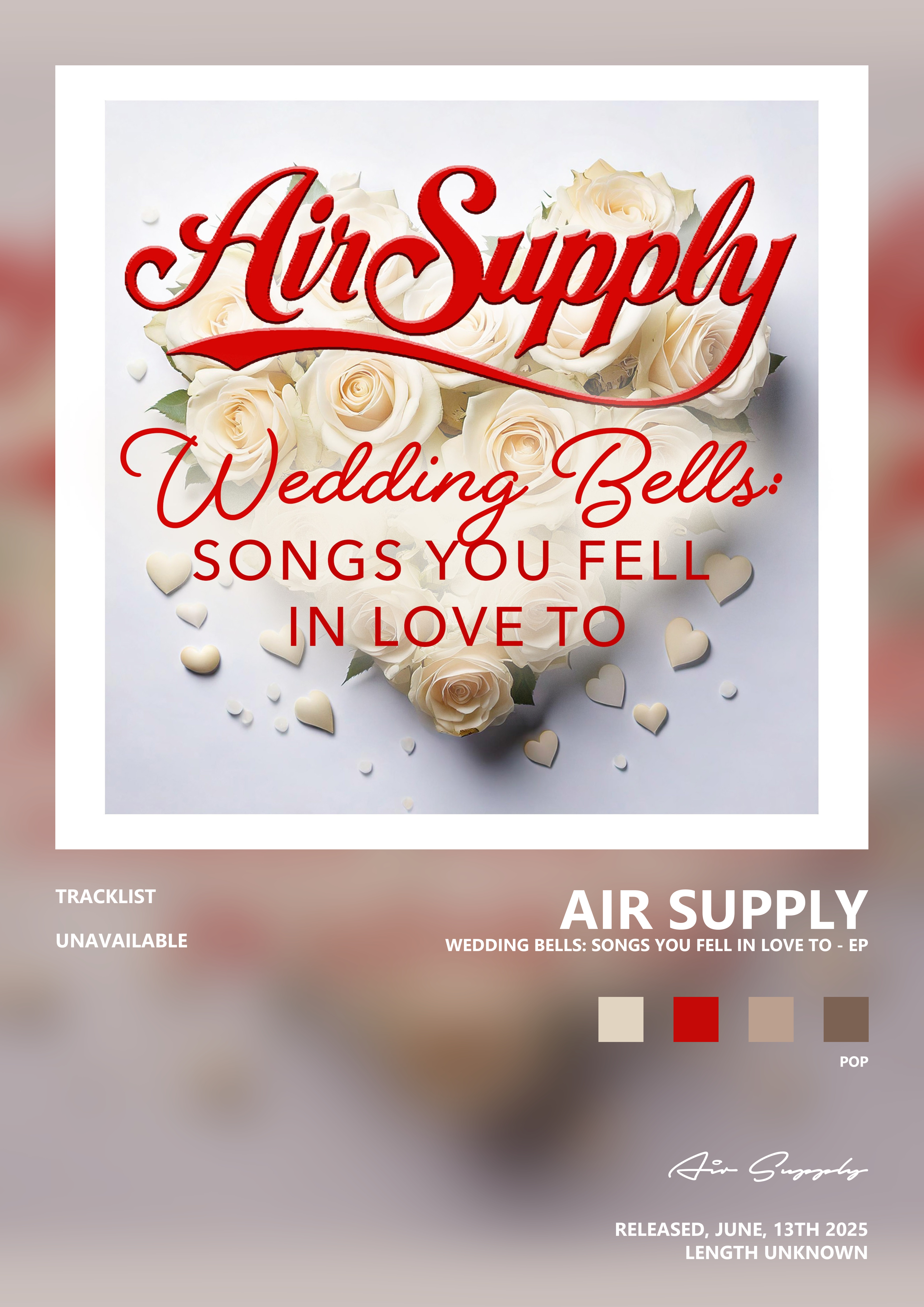 Music poster: Air Supply - Wedding Bells Songs You Fell In Love To - EP