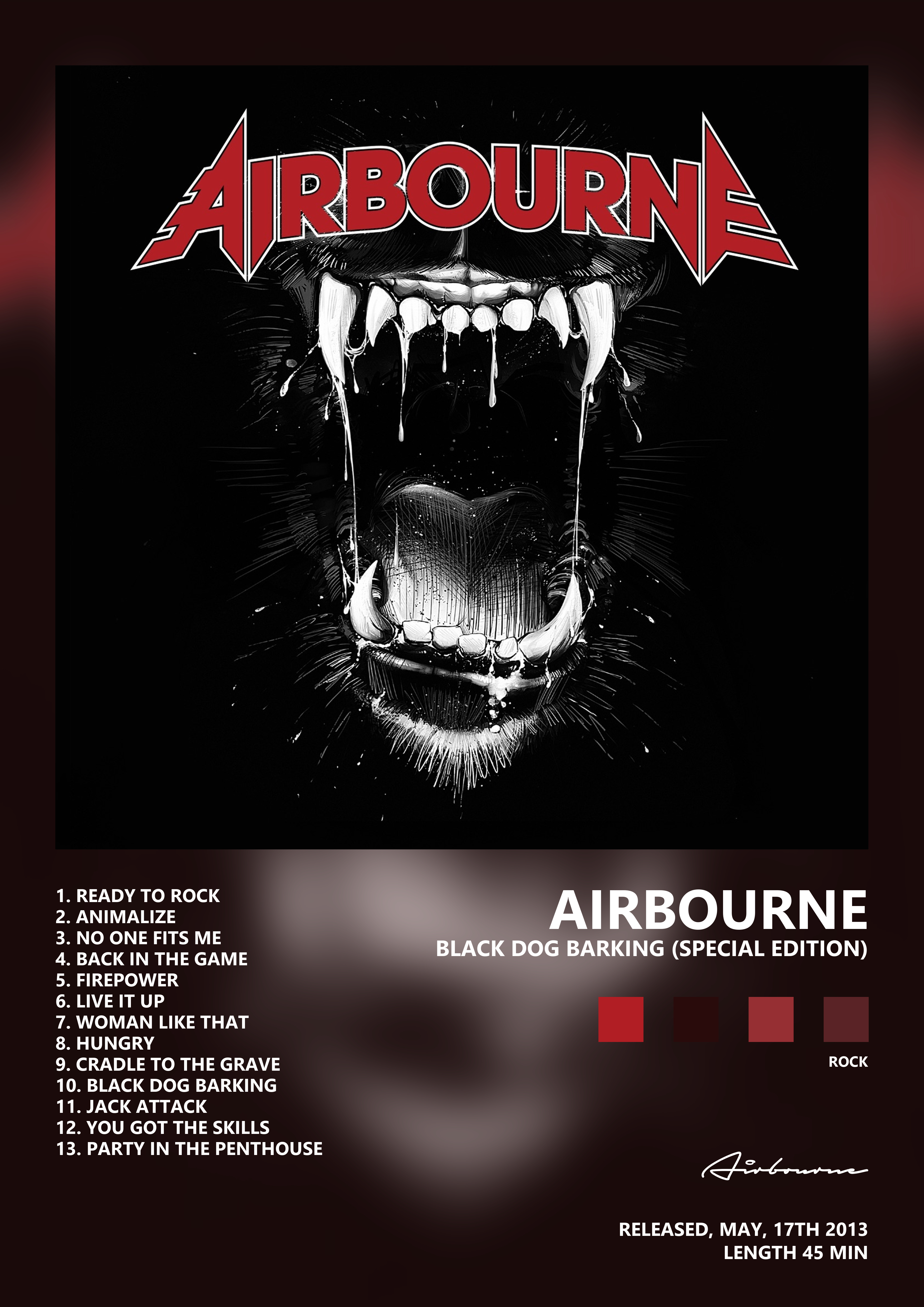 Music poster: Airbourne - Black Dog Barking Special Edition