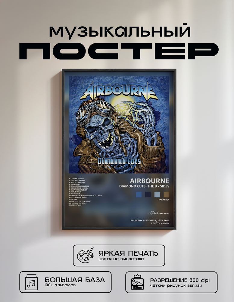 Music poster: Airbourne - Diamond Cuts The B - Sides