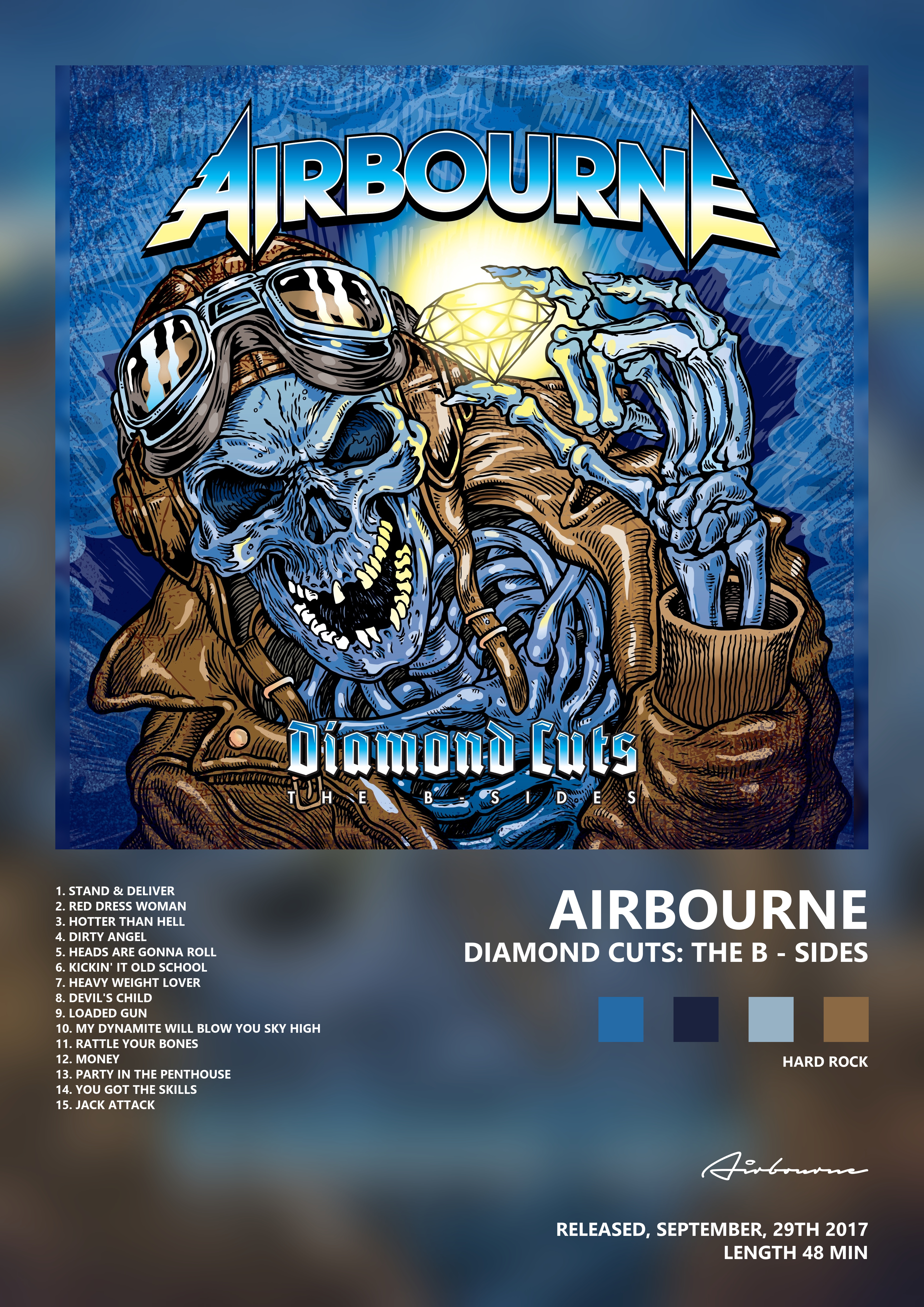 Music poster: Airbourne - Diamond Cuts The B - Sides