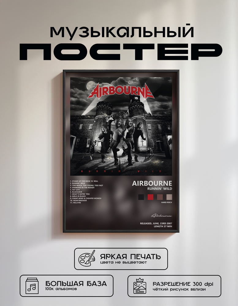 Music poster: Airbourne - Runnin Wild