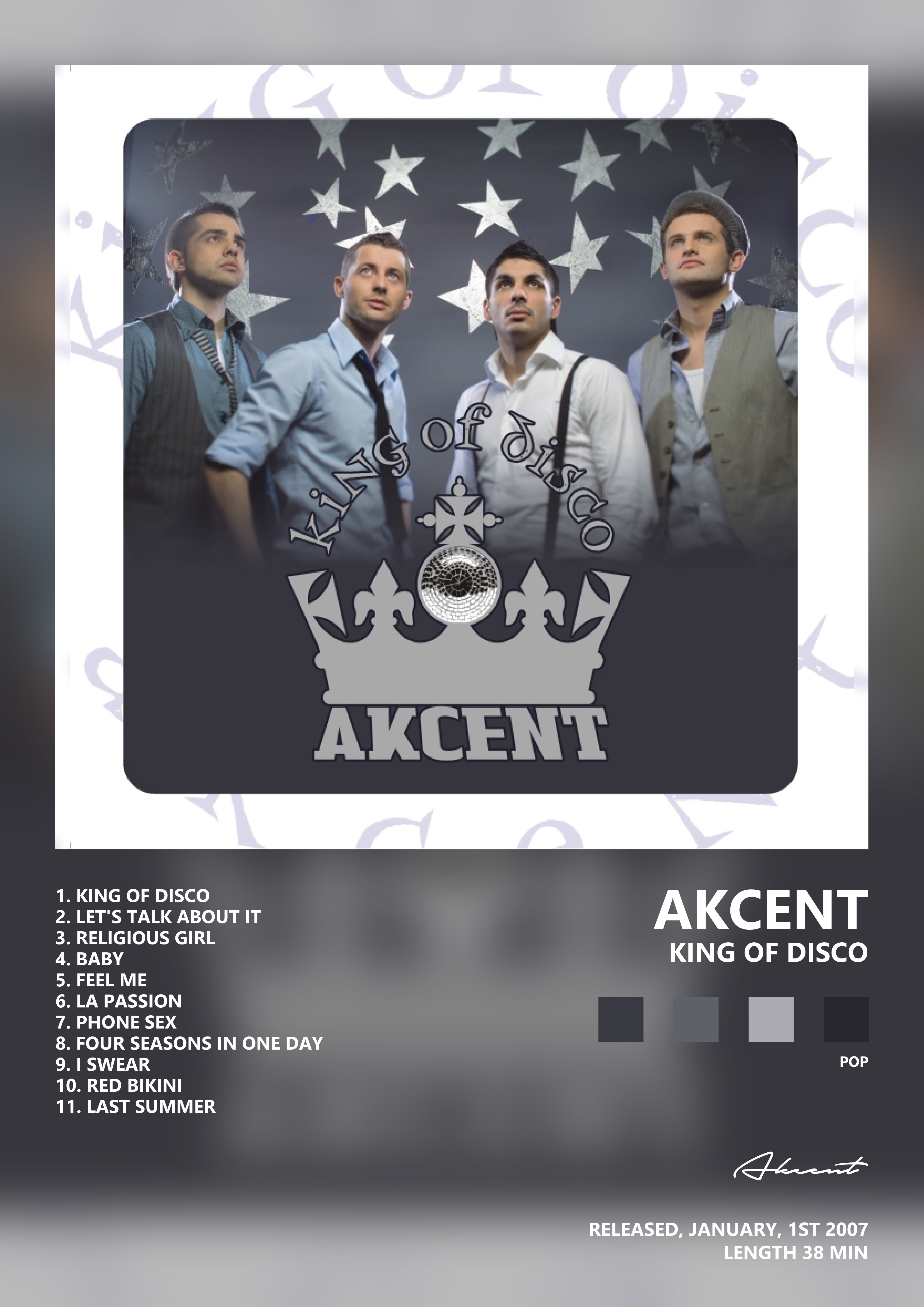 Music poster: Akcent - King of Disco