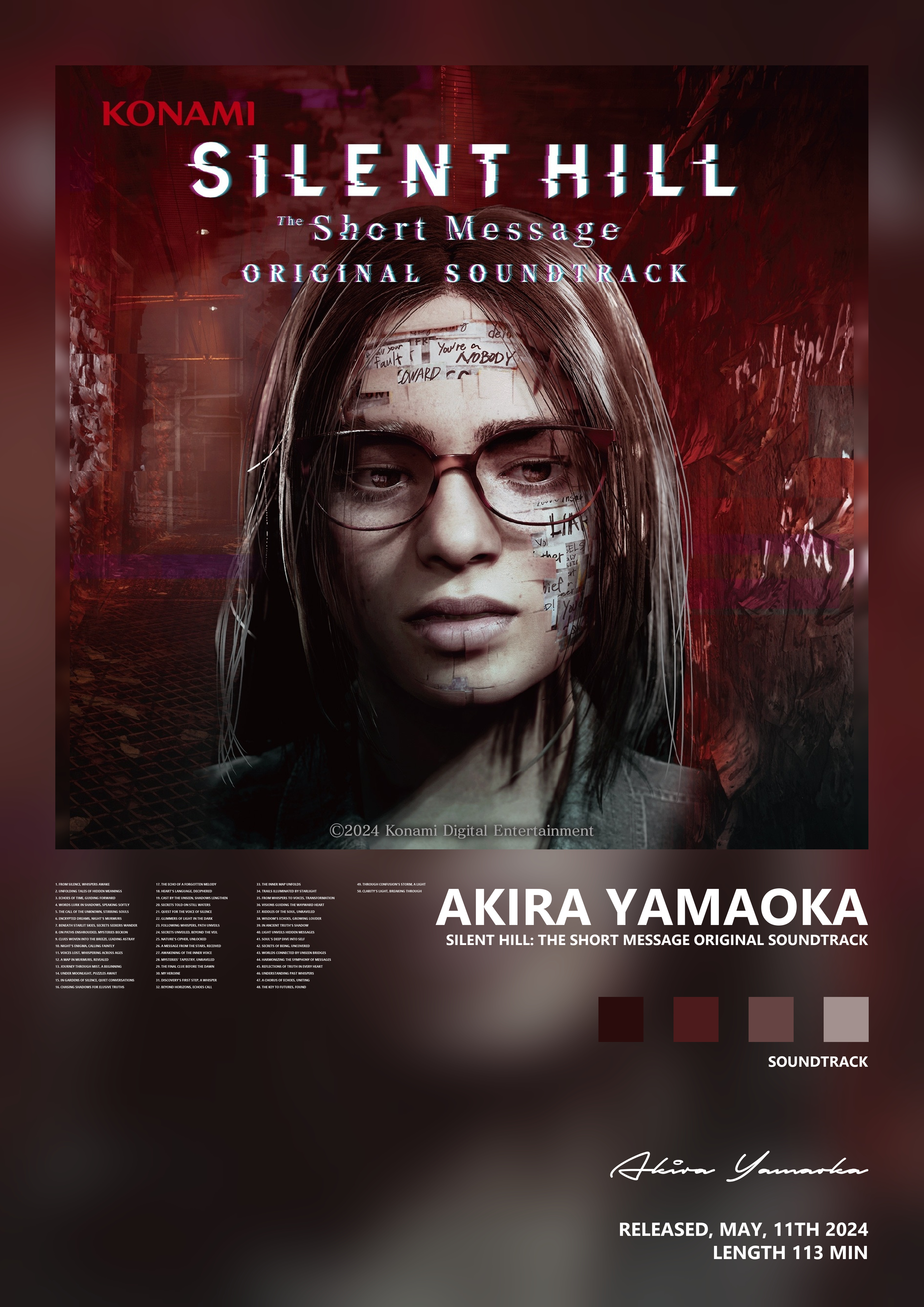 Music poster: Akira Yamaoka - SILENT HILL The Short Message ORIGINAL SOUNDTRACK