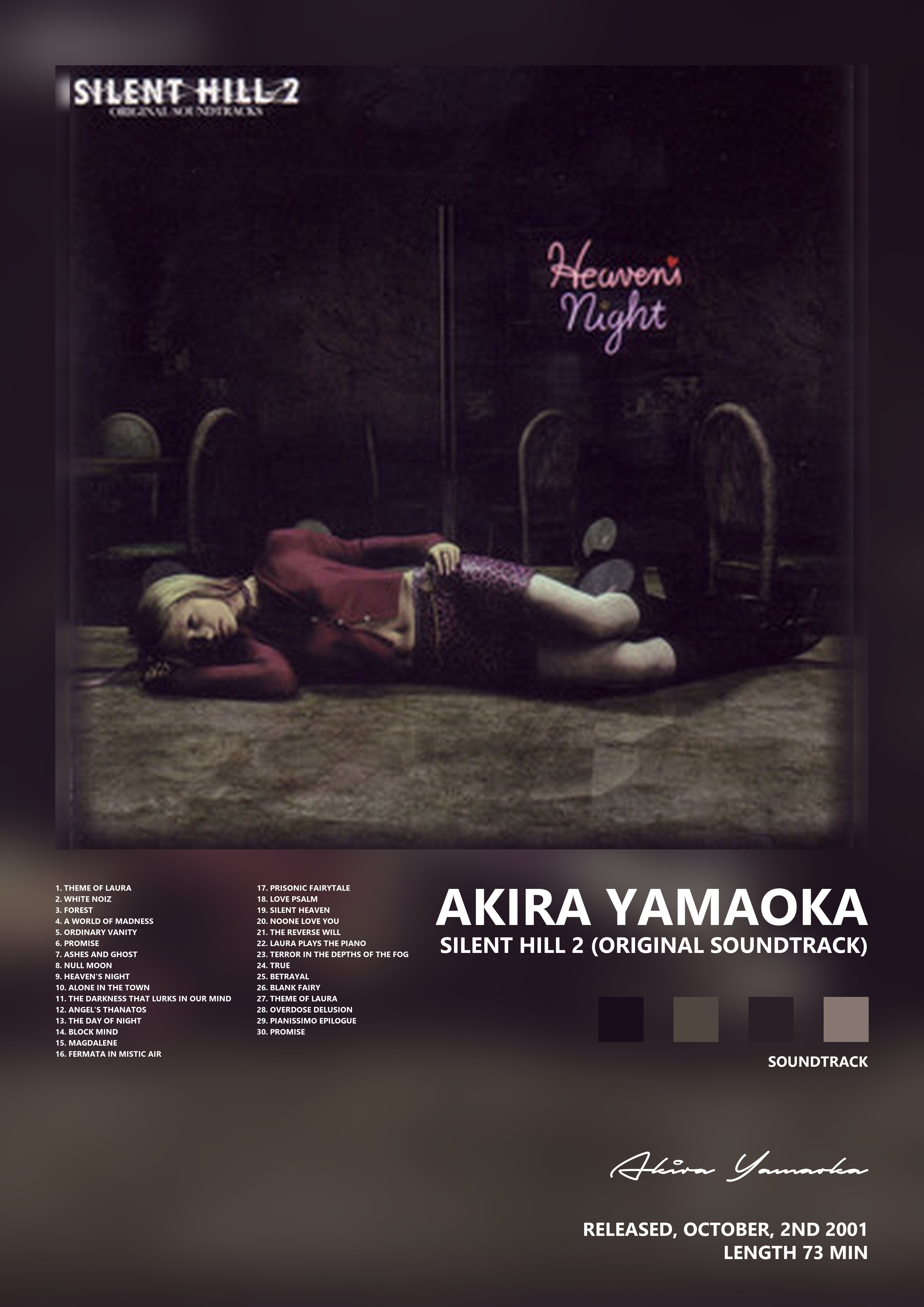 Music poster: Akira Yamaoka - Silent Hill 2 Original Soundtrack