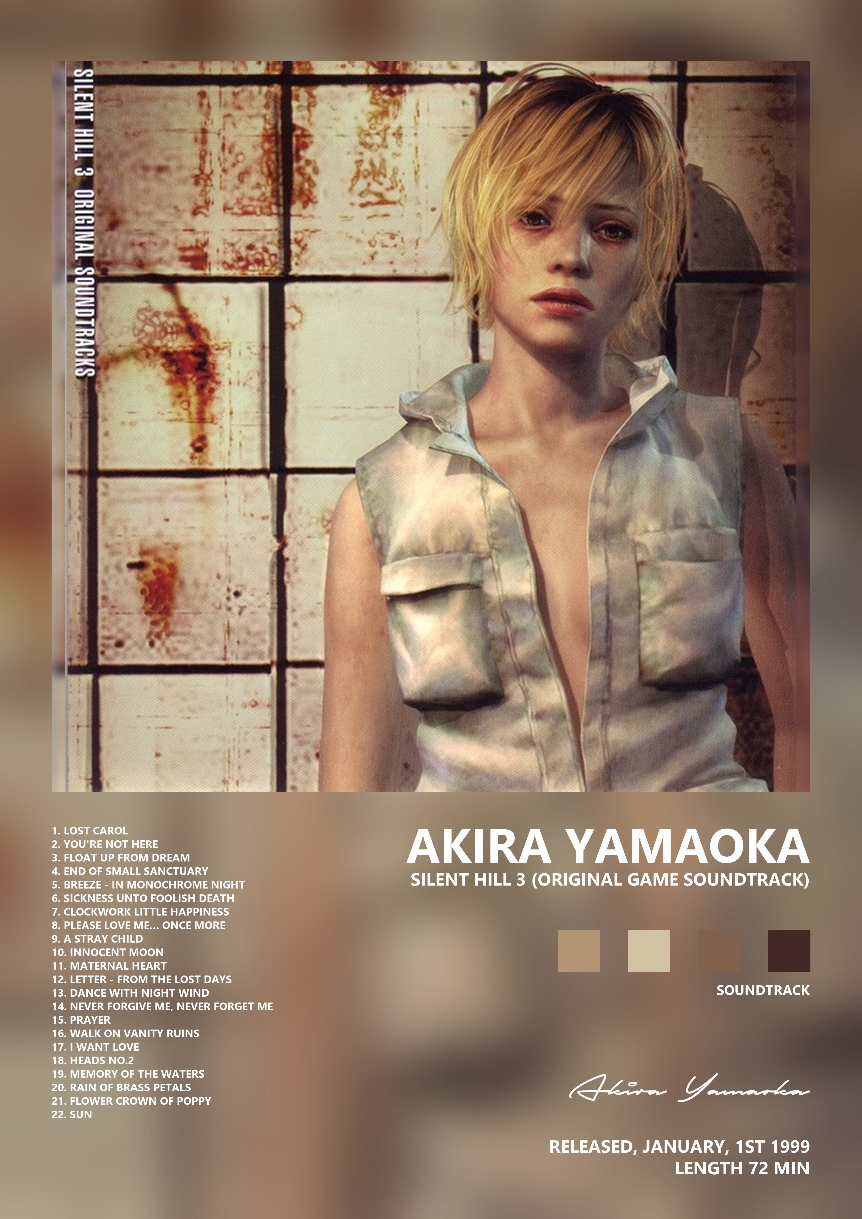 Music poster: Akira Yamaoka - Silent Hill 3 Original Game Soundtrack