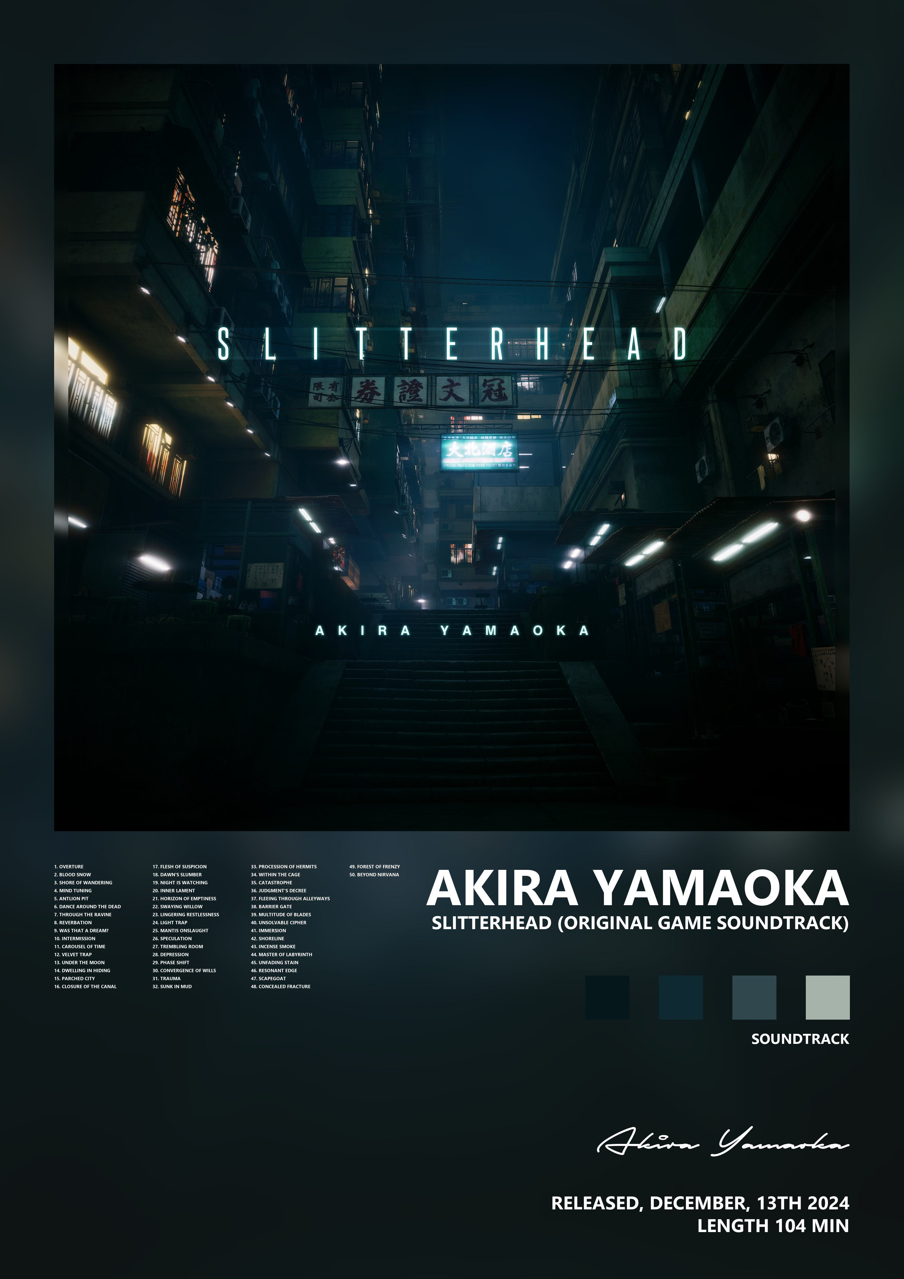 Music poster: Akira Yamaoka - Slitterhead Original Game Soundtrack