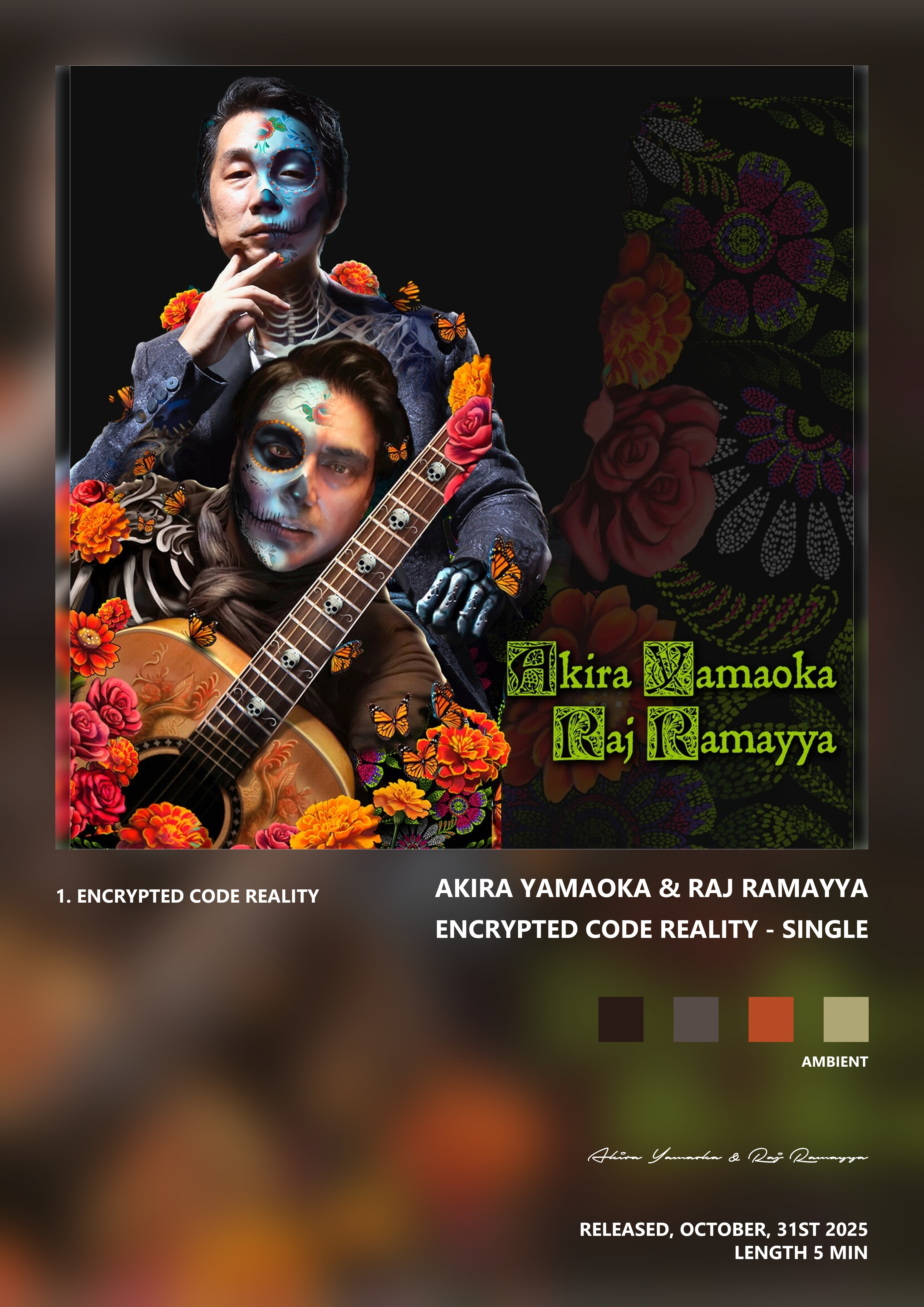 Music poster: Akira Yamaoka Raj Ramayya - Encrypted Code Reality - Single