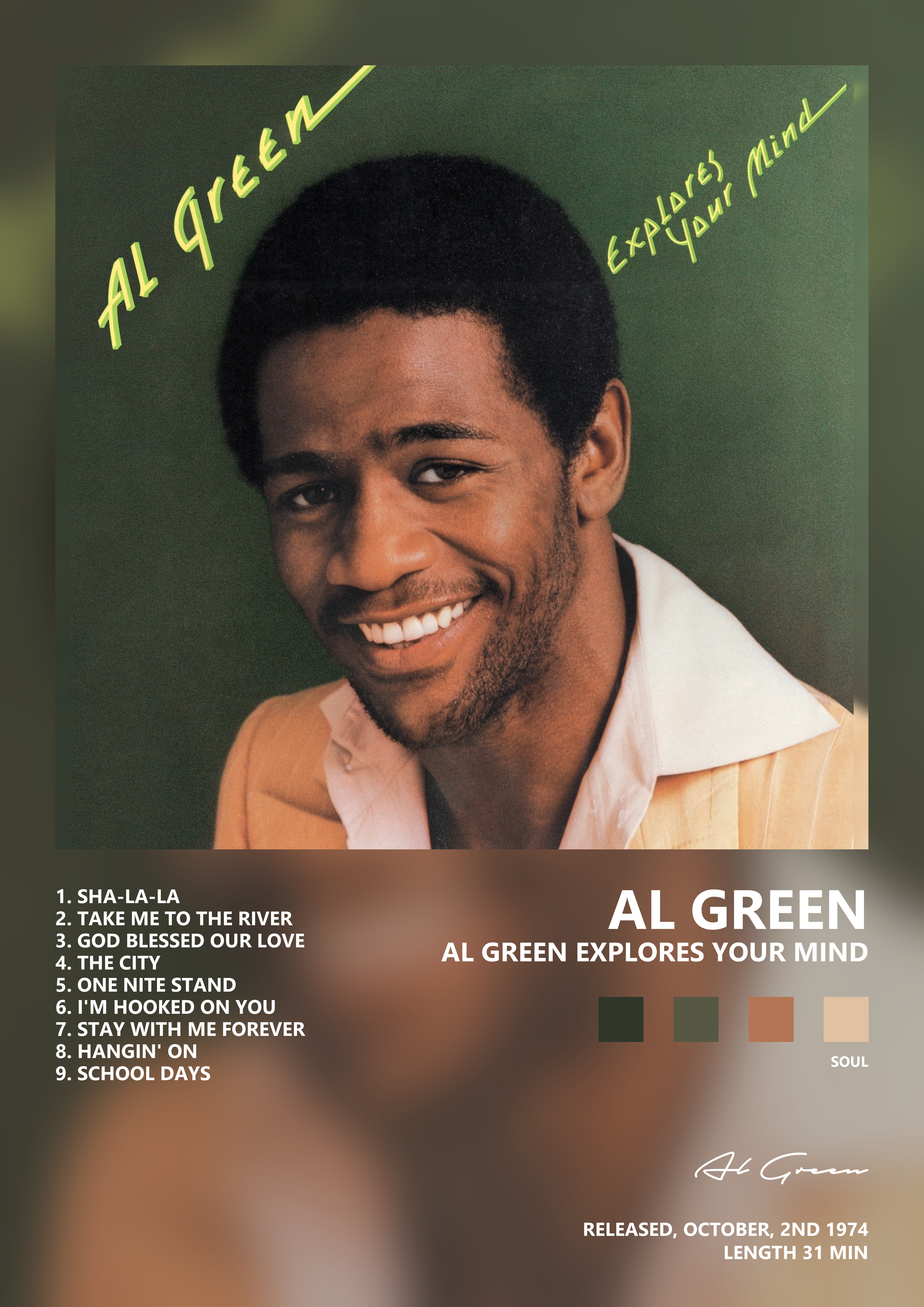 Music poster: Al Green - Al Green Explores Your Mind