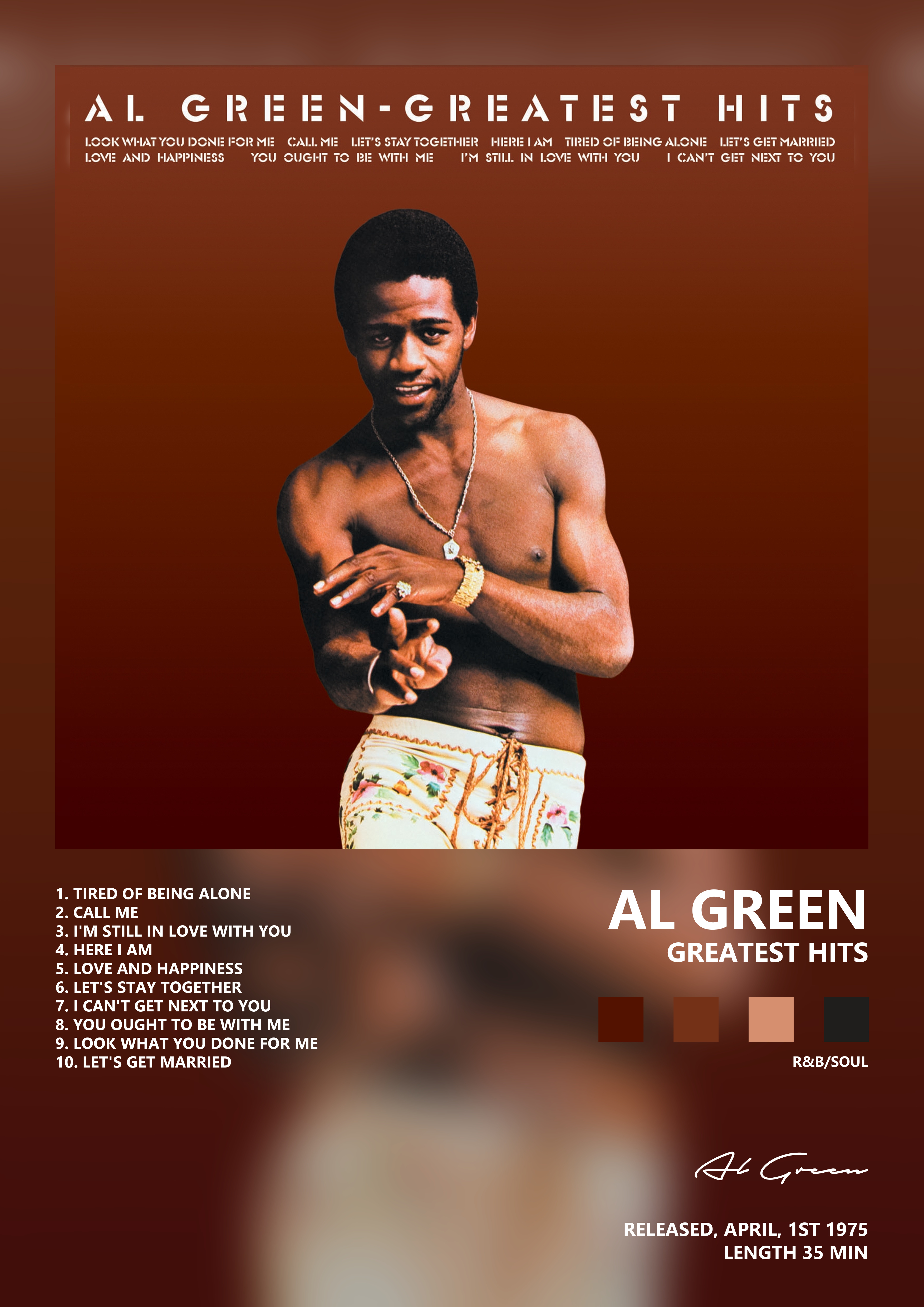 Music poster: Al Green - Greatest Hits