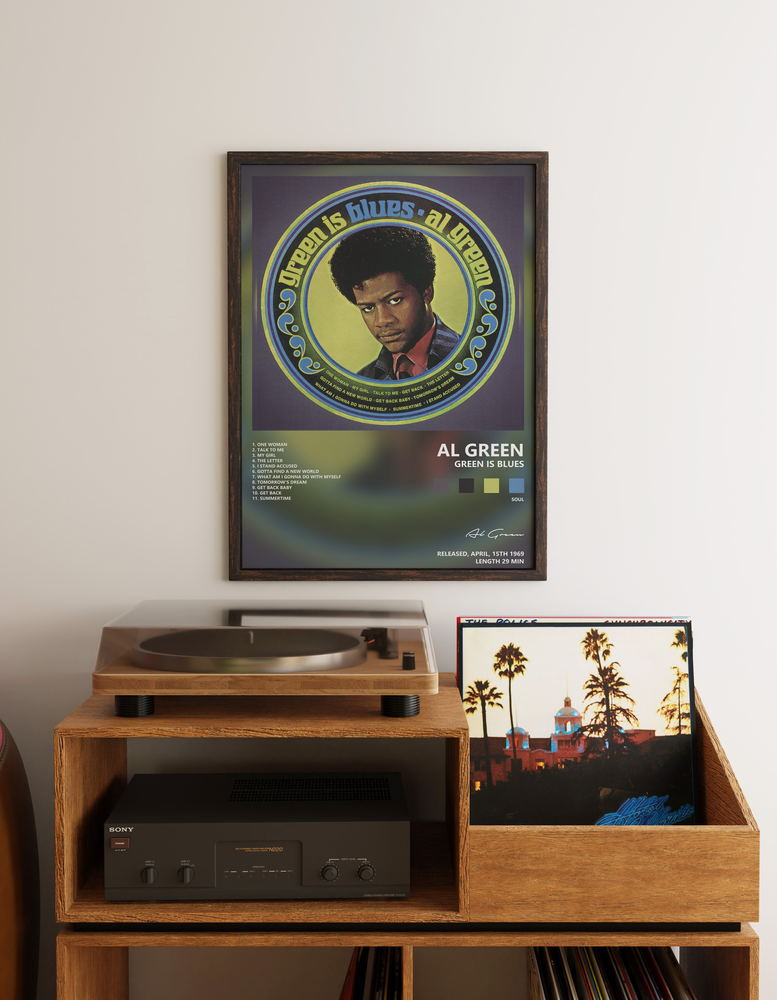 Music poster: Al Green - Green Is Blues