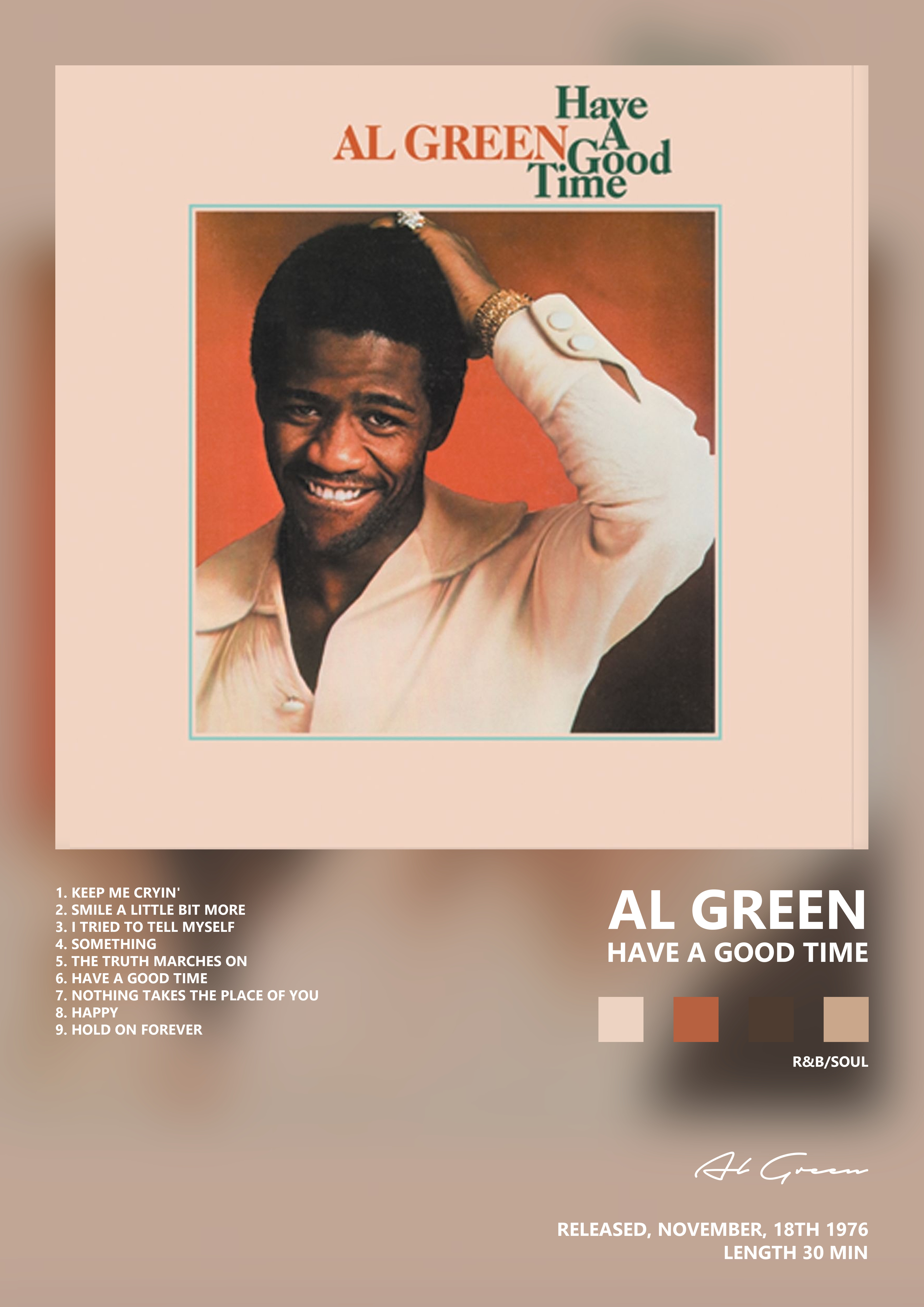 Music poster: Al Green - Have a Good Time