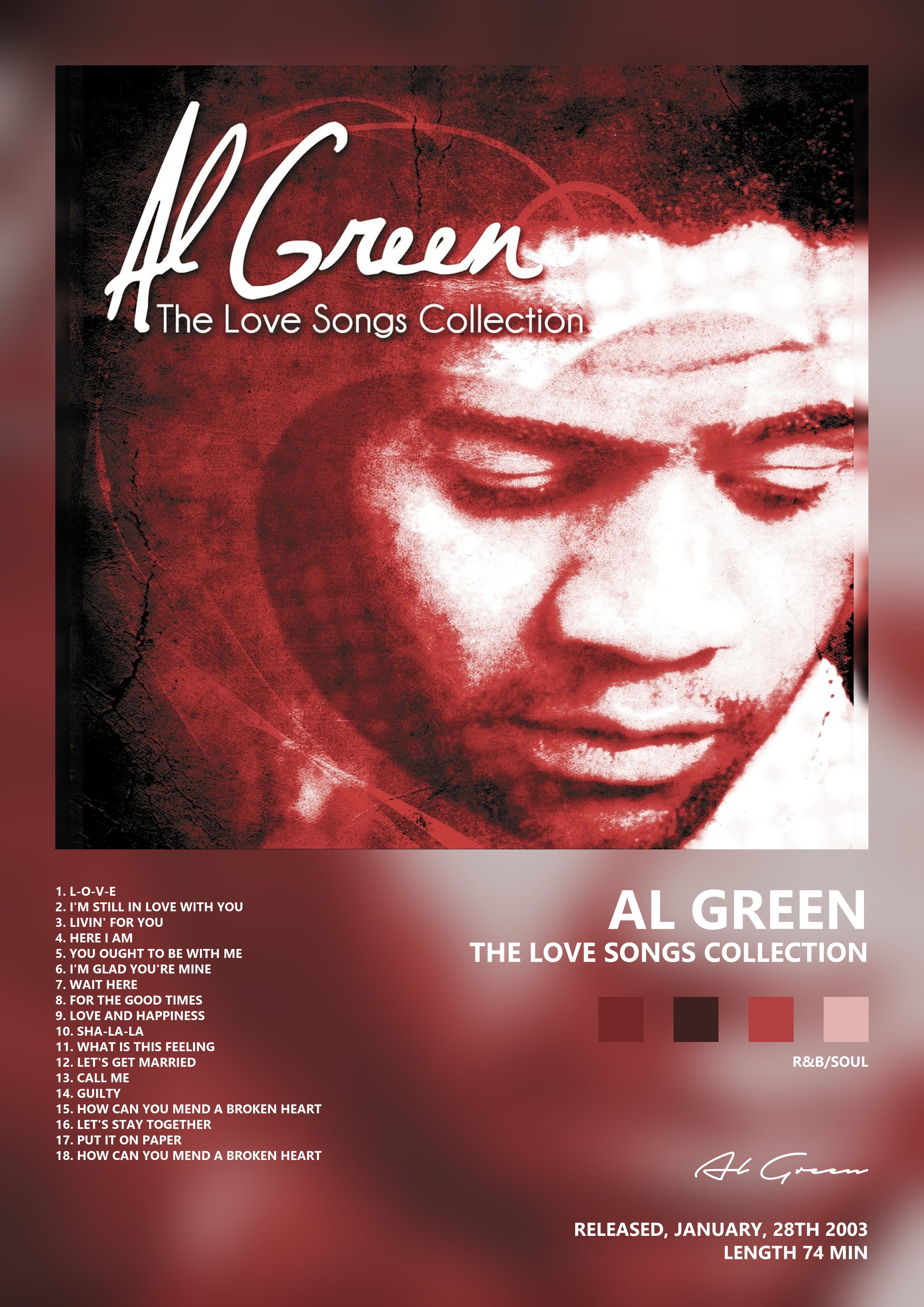Music poster: Al Green - The Love Songs Collection