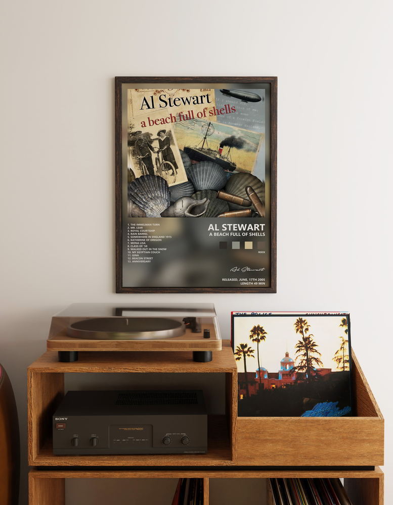 Music poster: Al Stewart - A Beach Full of Shells