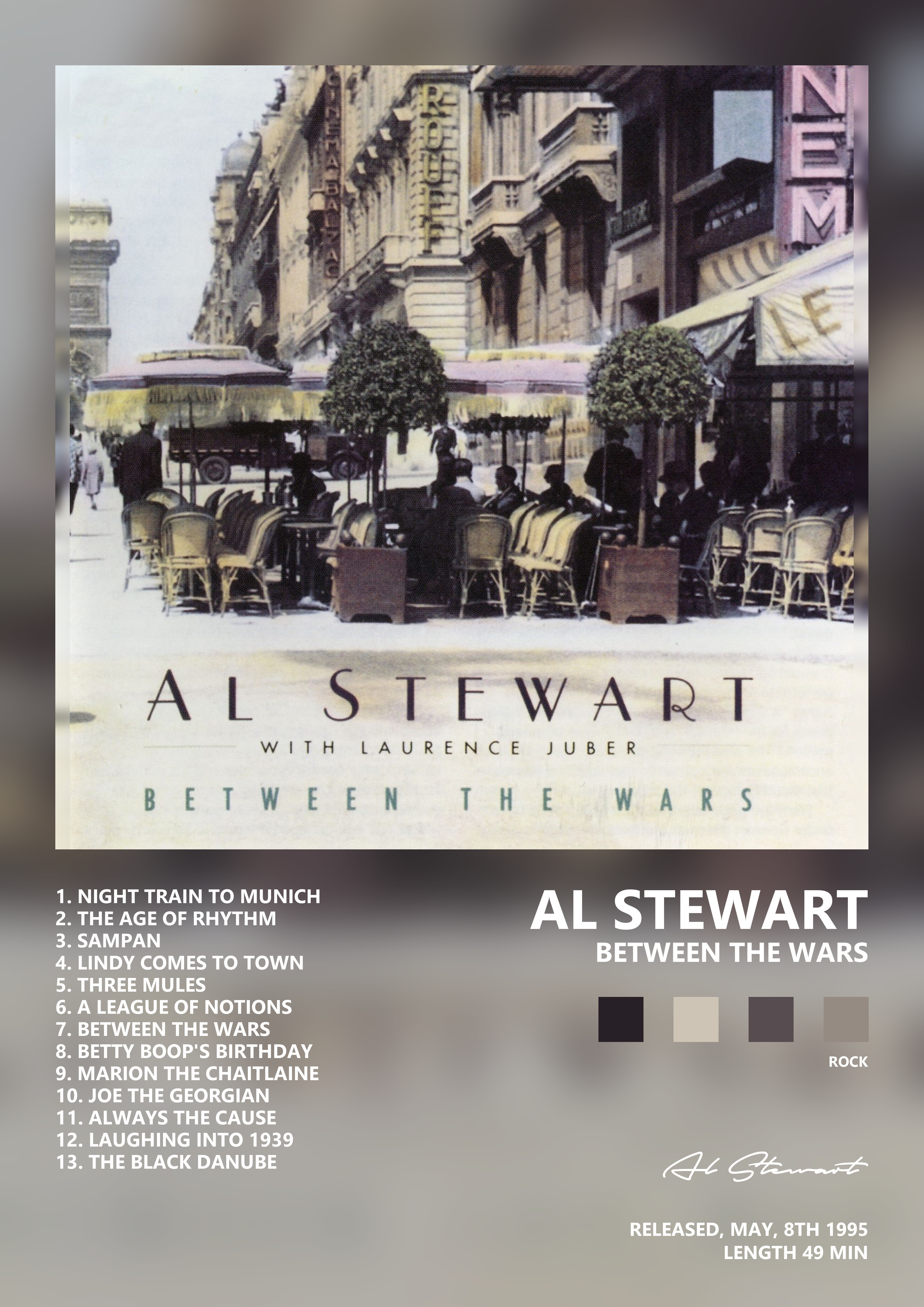 Music poster: Al Stewart - Between the Wars