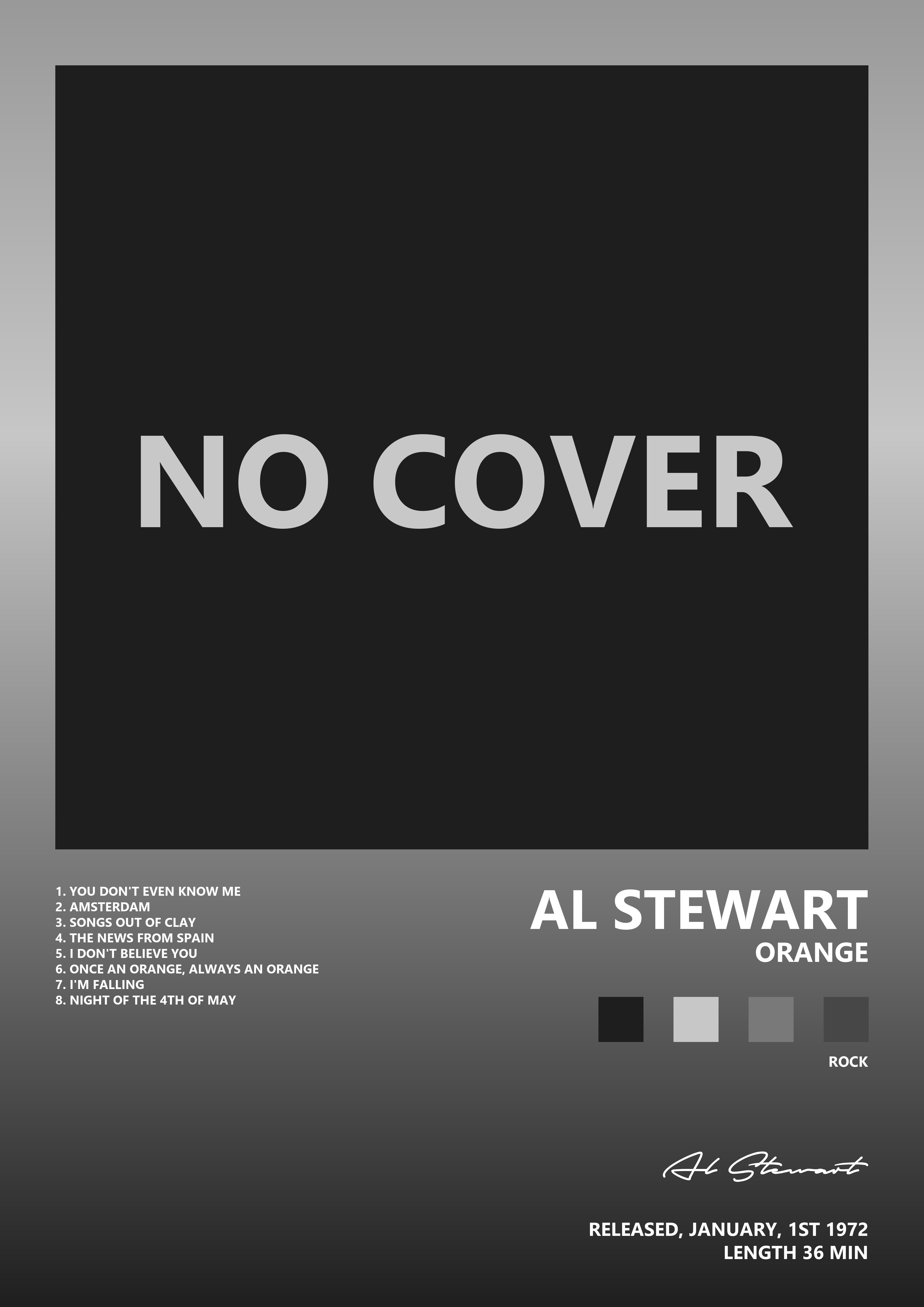Music poster: Al Stewart - Orange