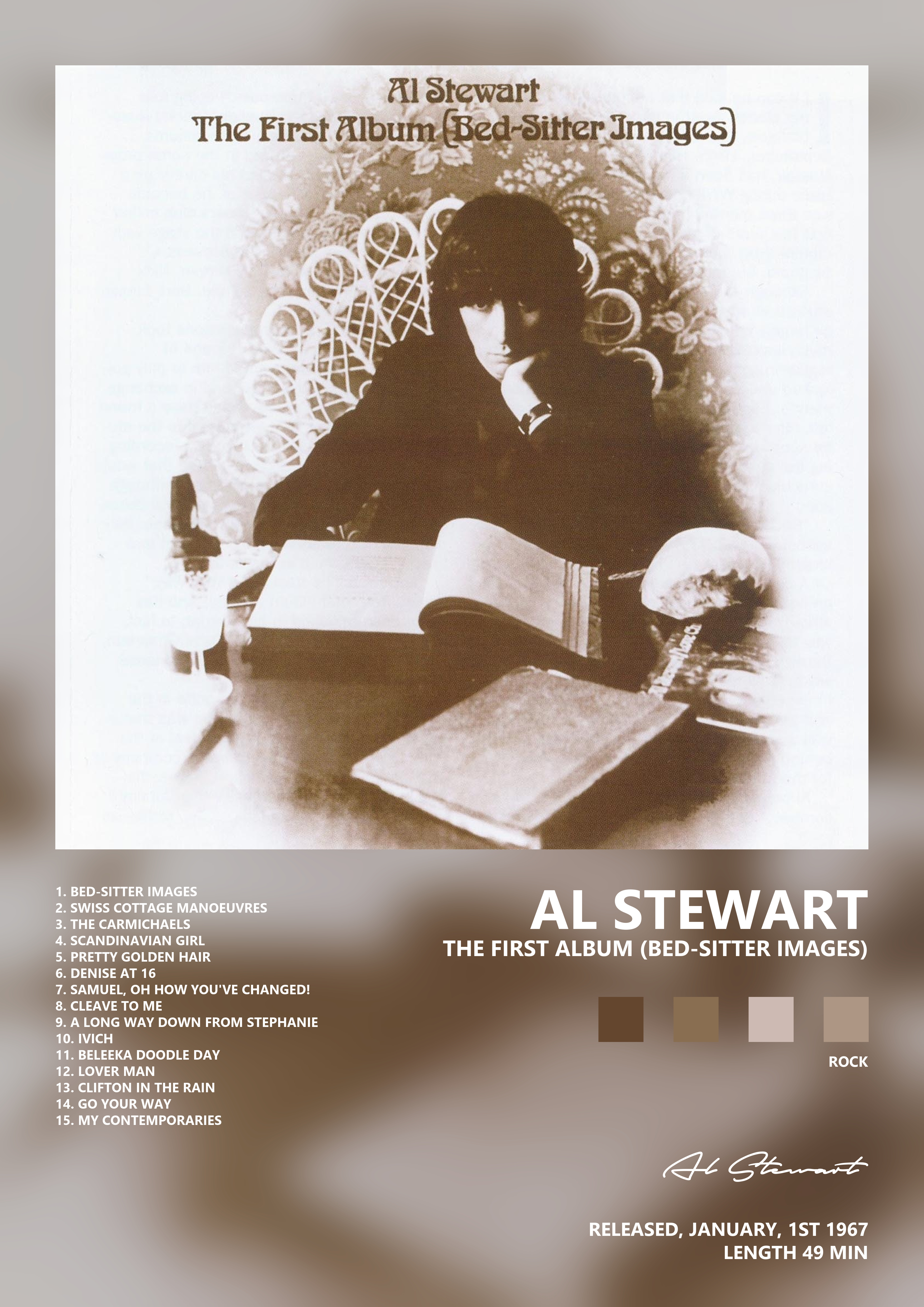 Music poster: Al Stewart - The First Album Bed-Sitter Images