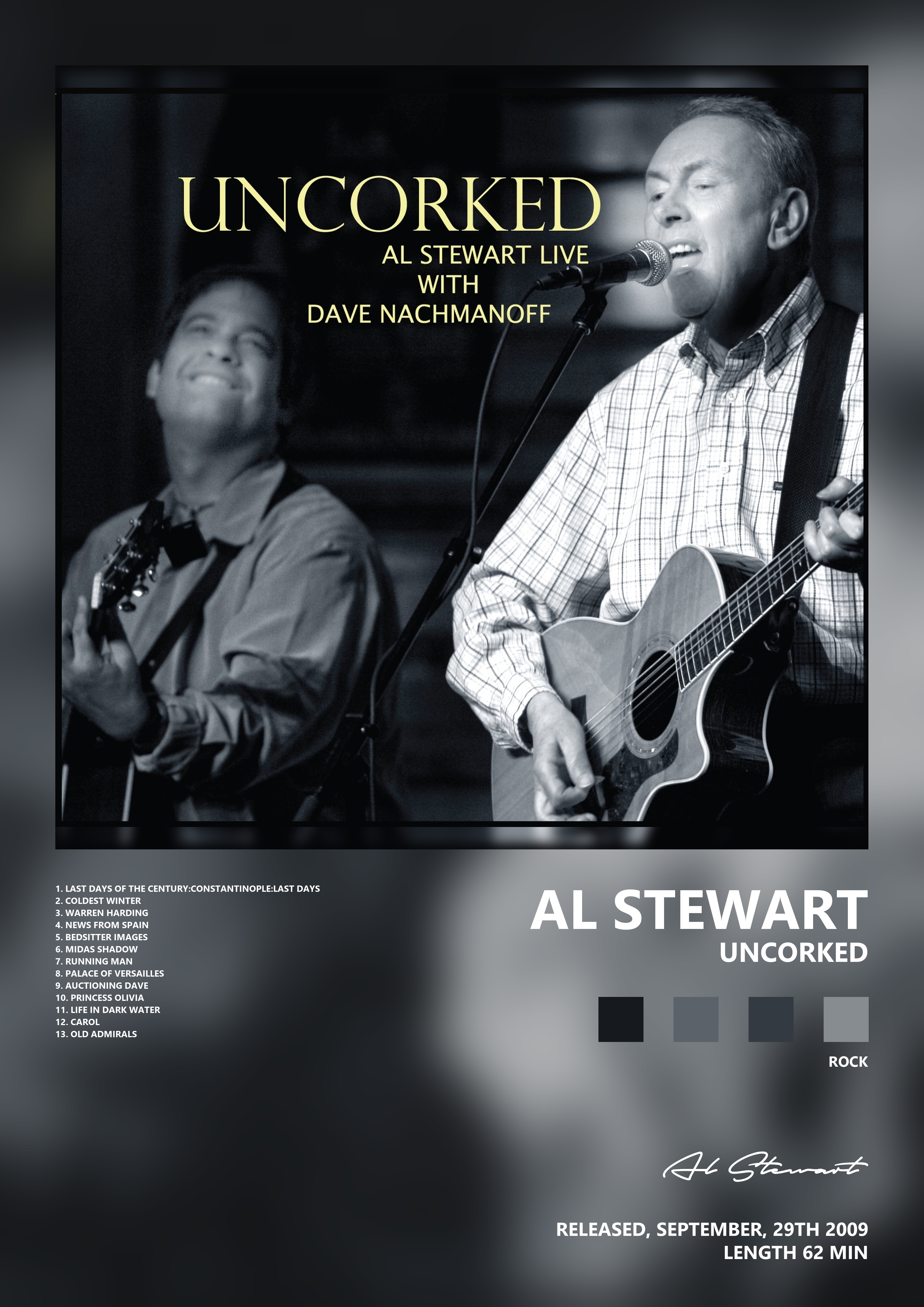 Music poster: Al Stewart - Uncorked