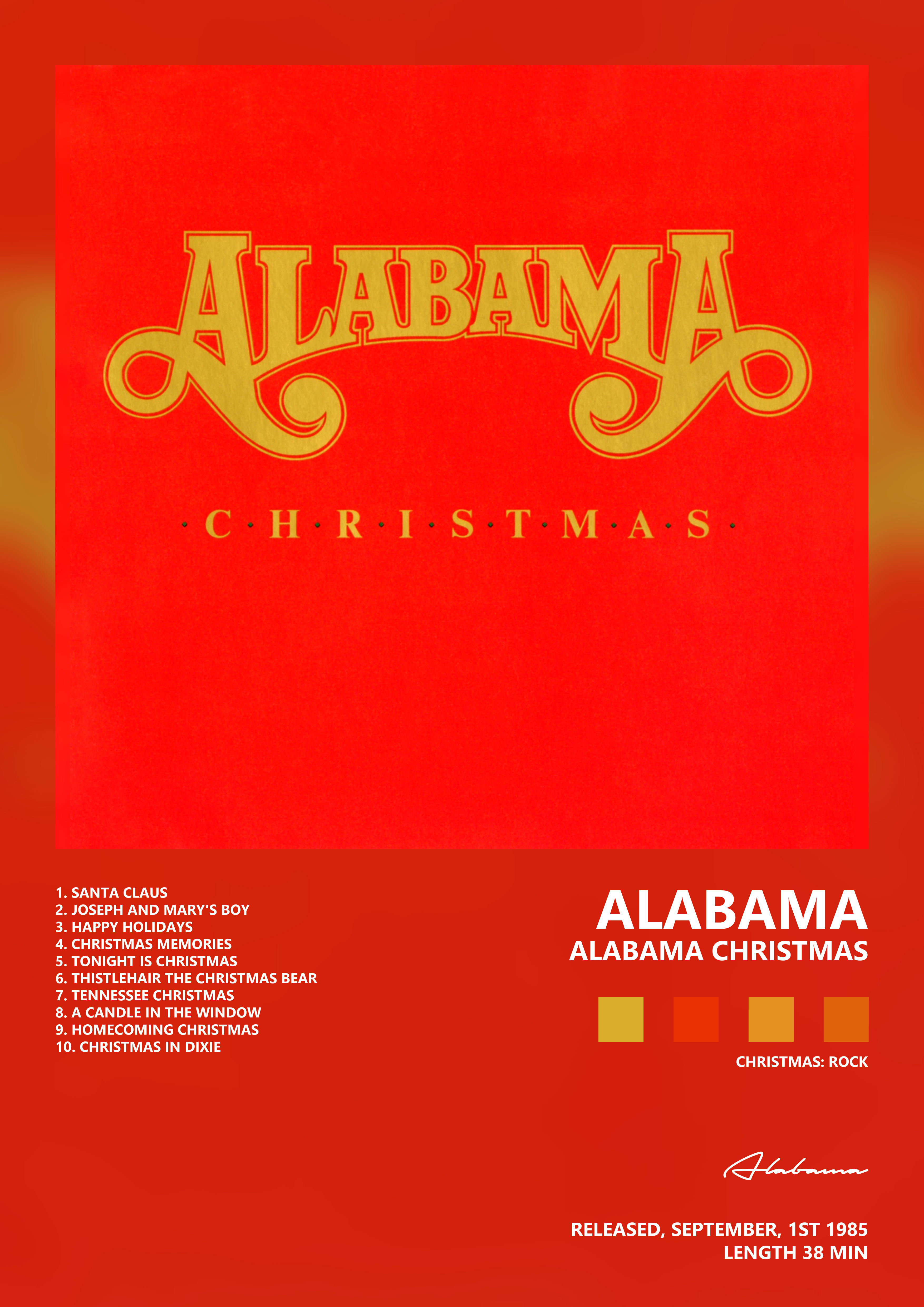 Music poster: Alabama - Alabama Christmas