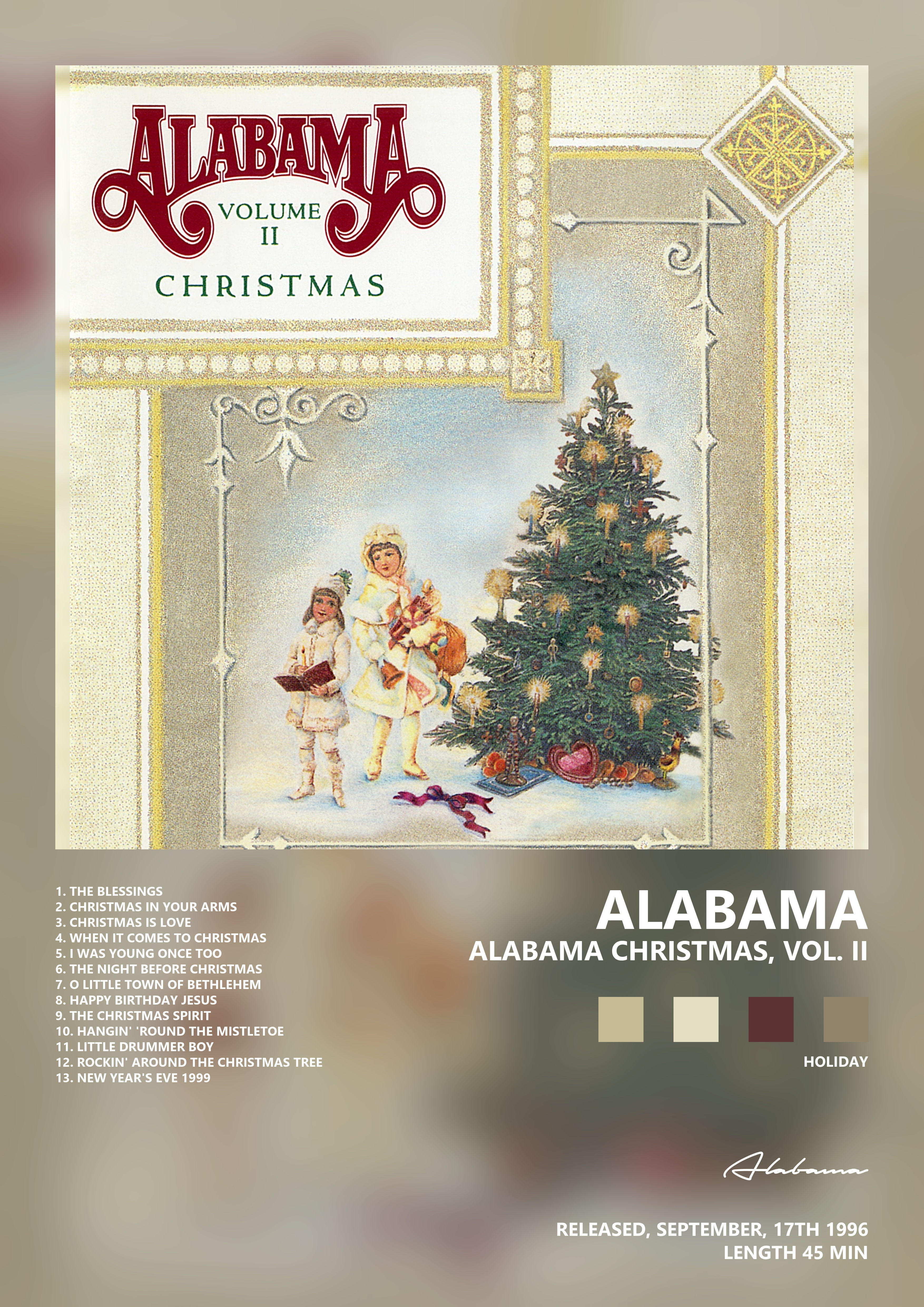 Music poster: Alabama - Alabama Christmas Vol II