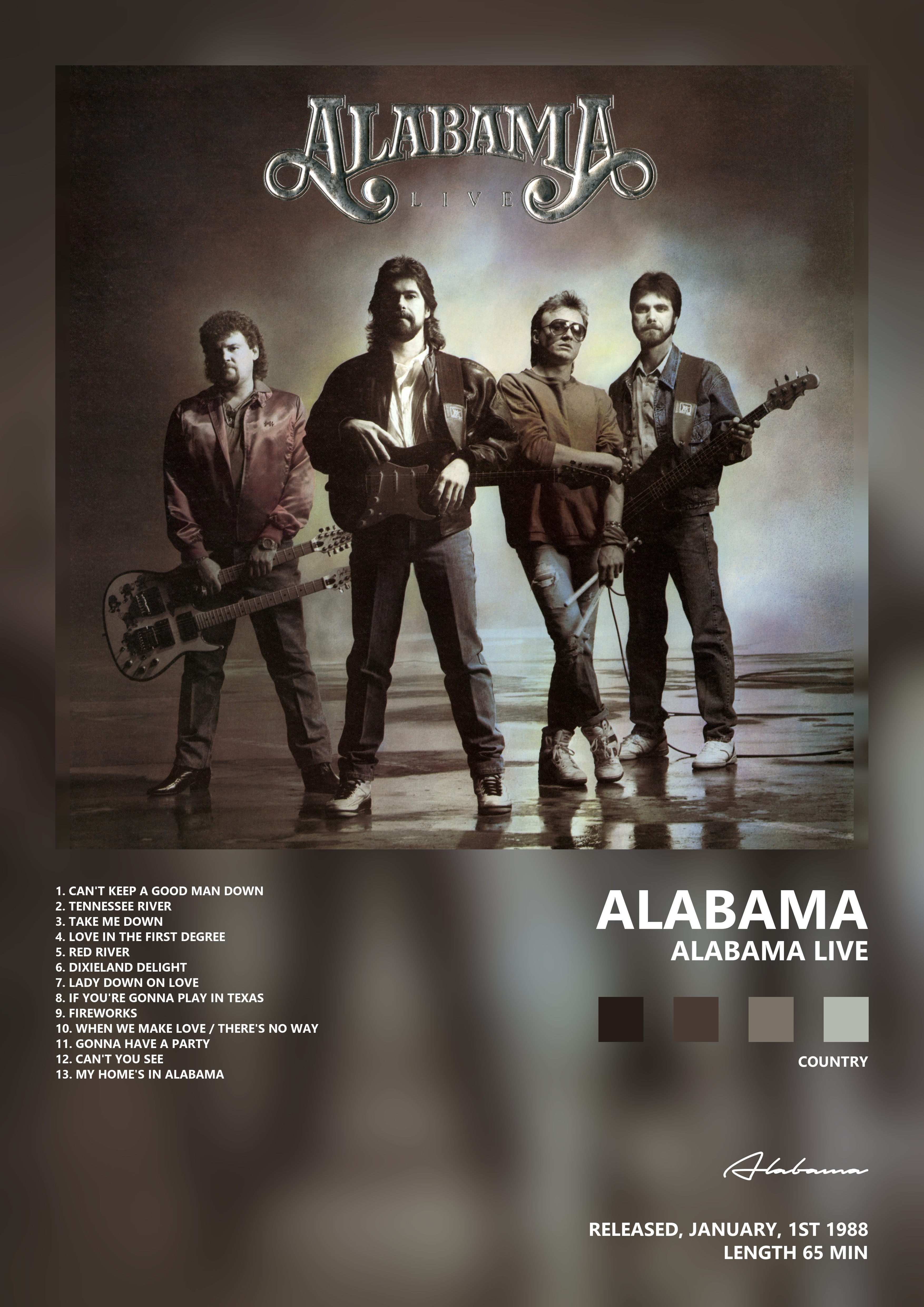 Music poster: Alabama - Alabama Live