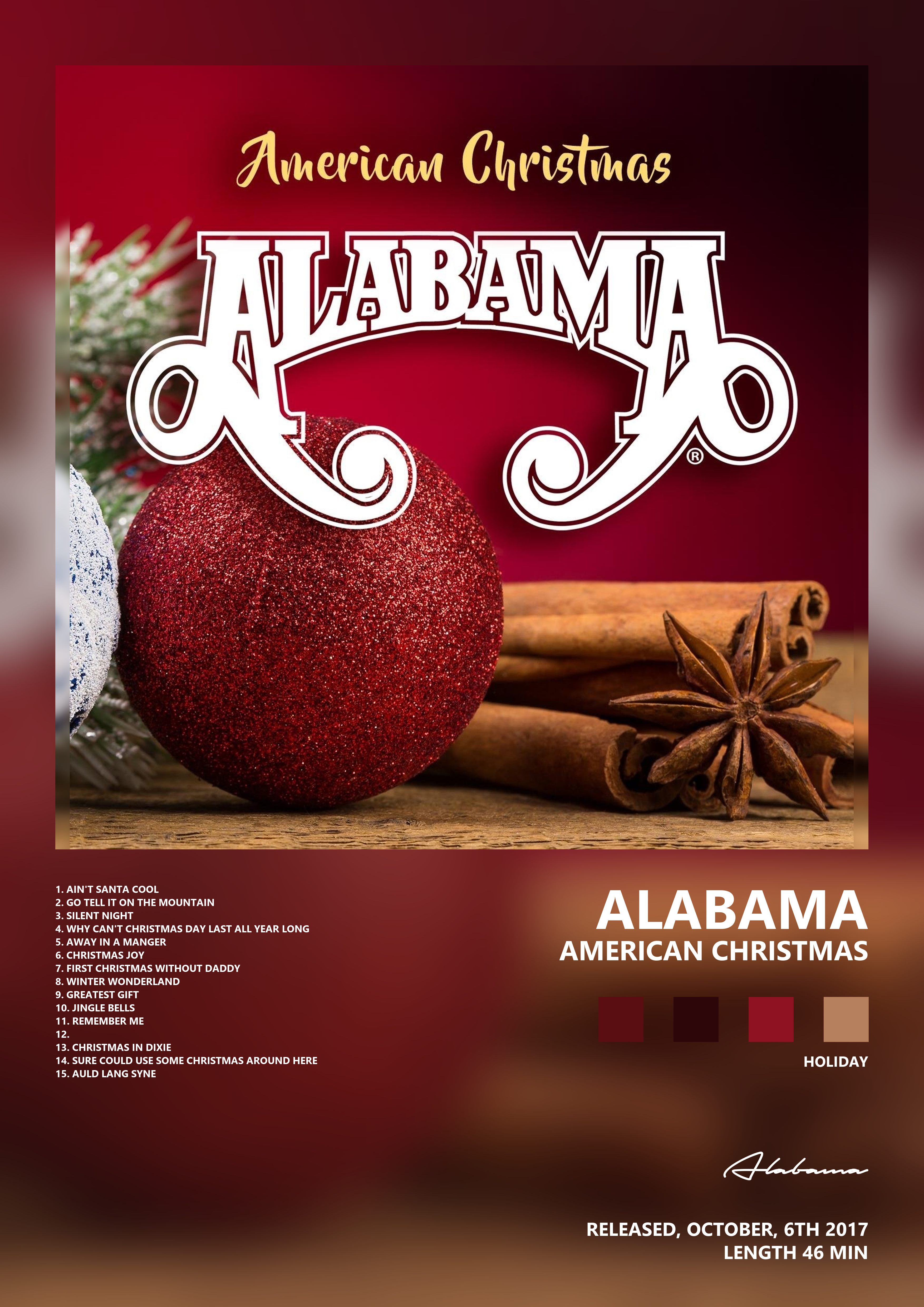 Music poster: Alabama - American Christmas