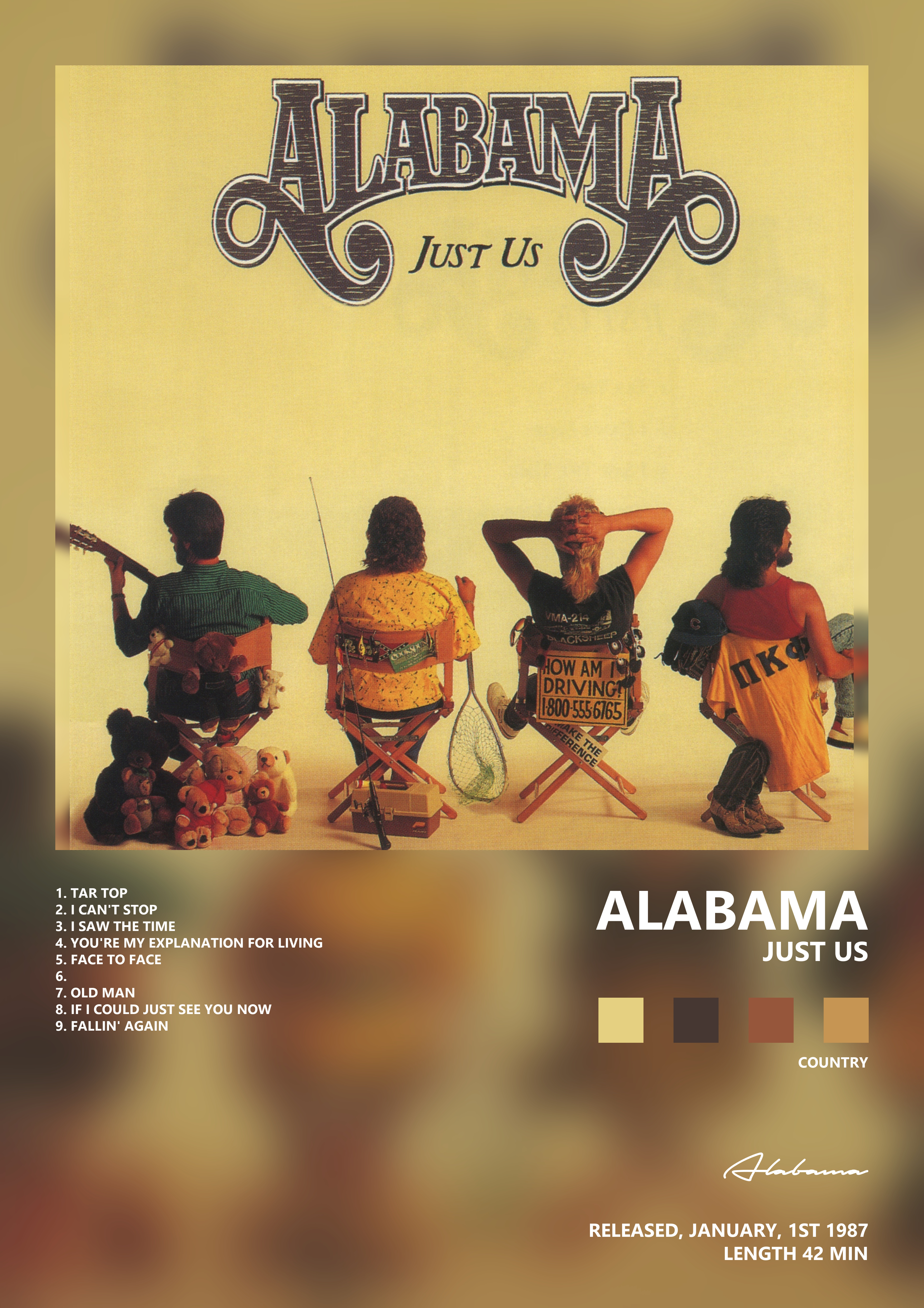 Music poster: Alabama - Just Us
