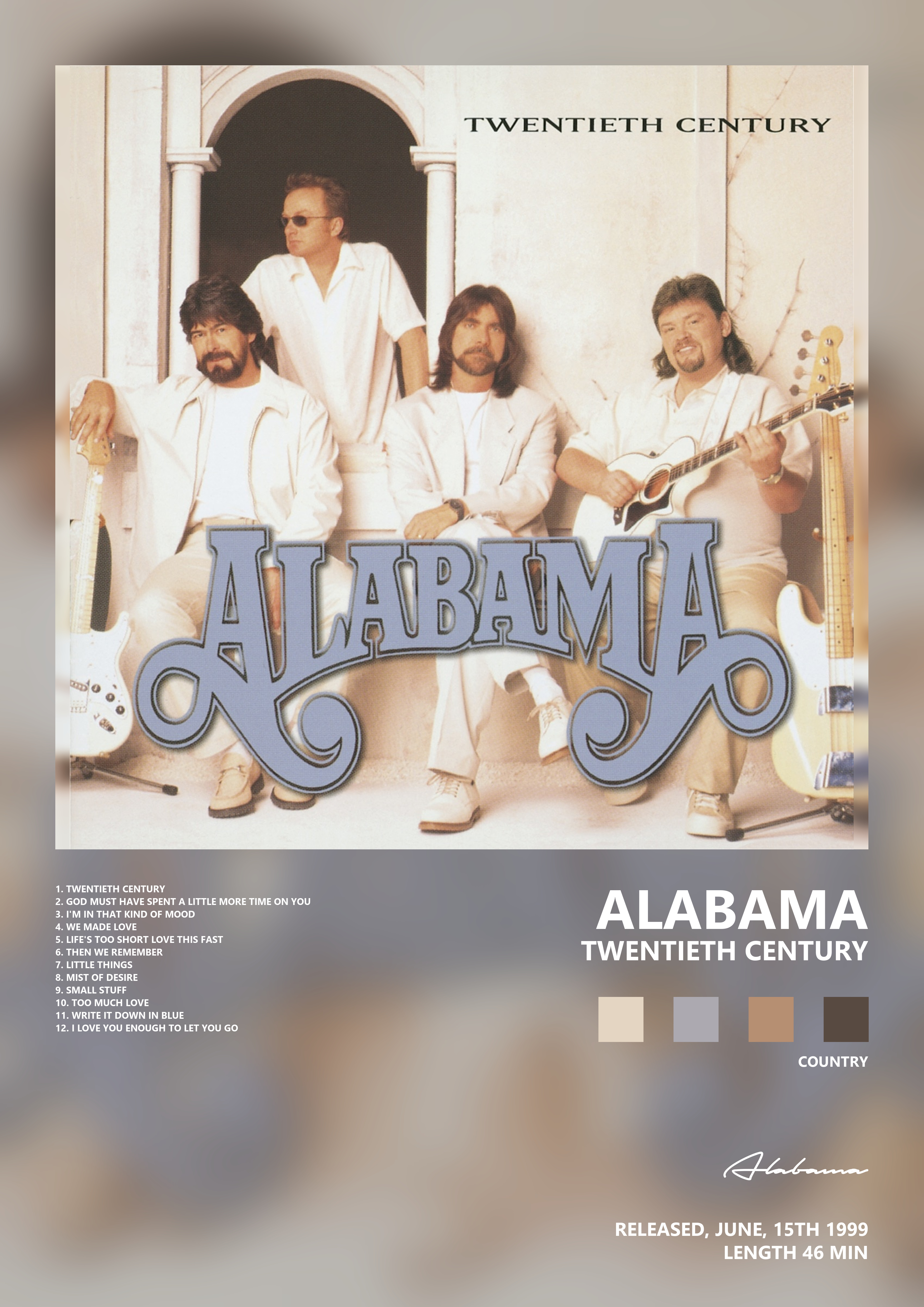 Music poster: Alabama - Twentieth Century