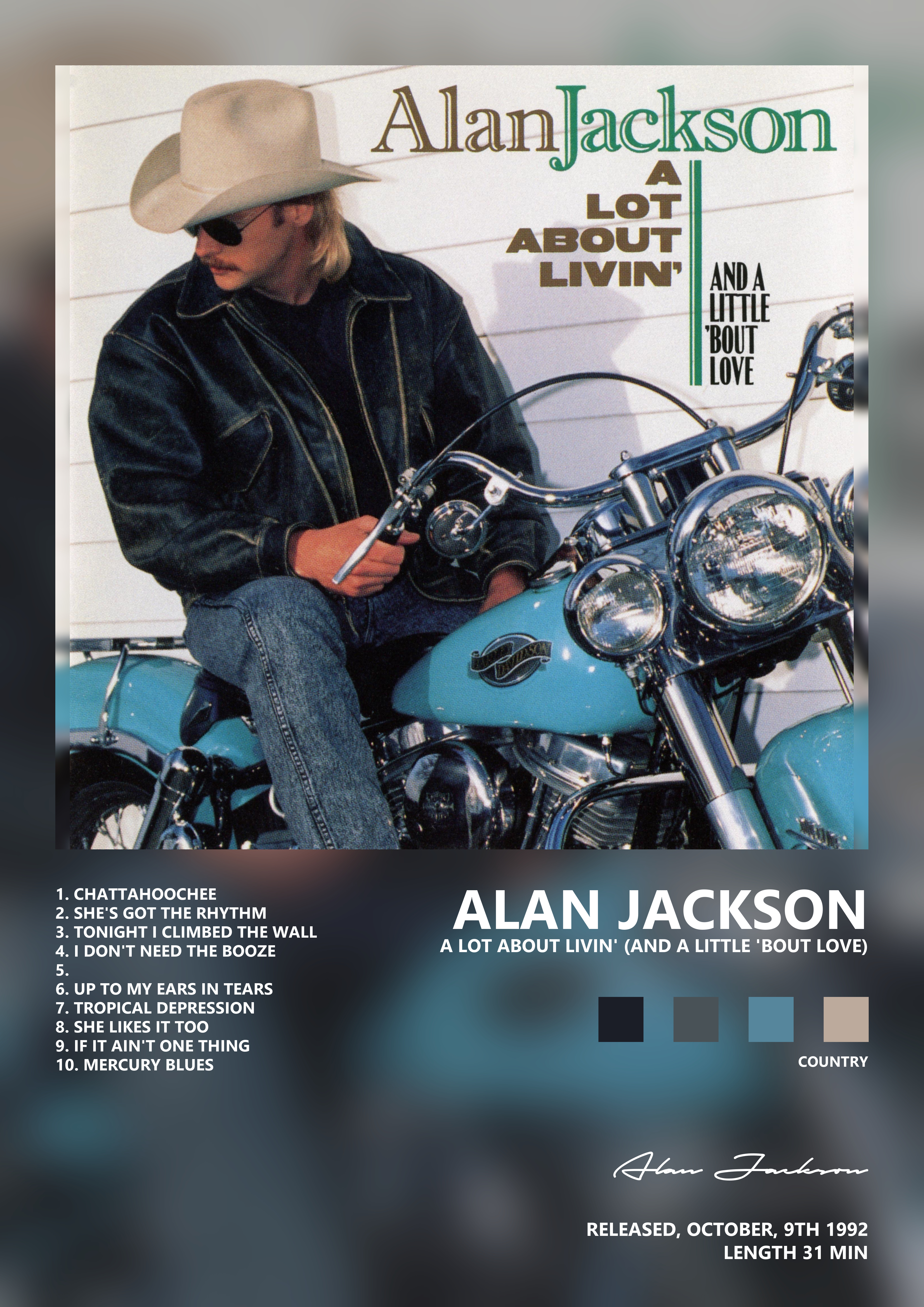 Music poster: Alan Jackson - A Lot About Livin And a Little Bout Love