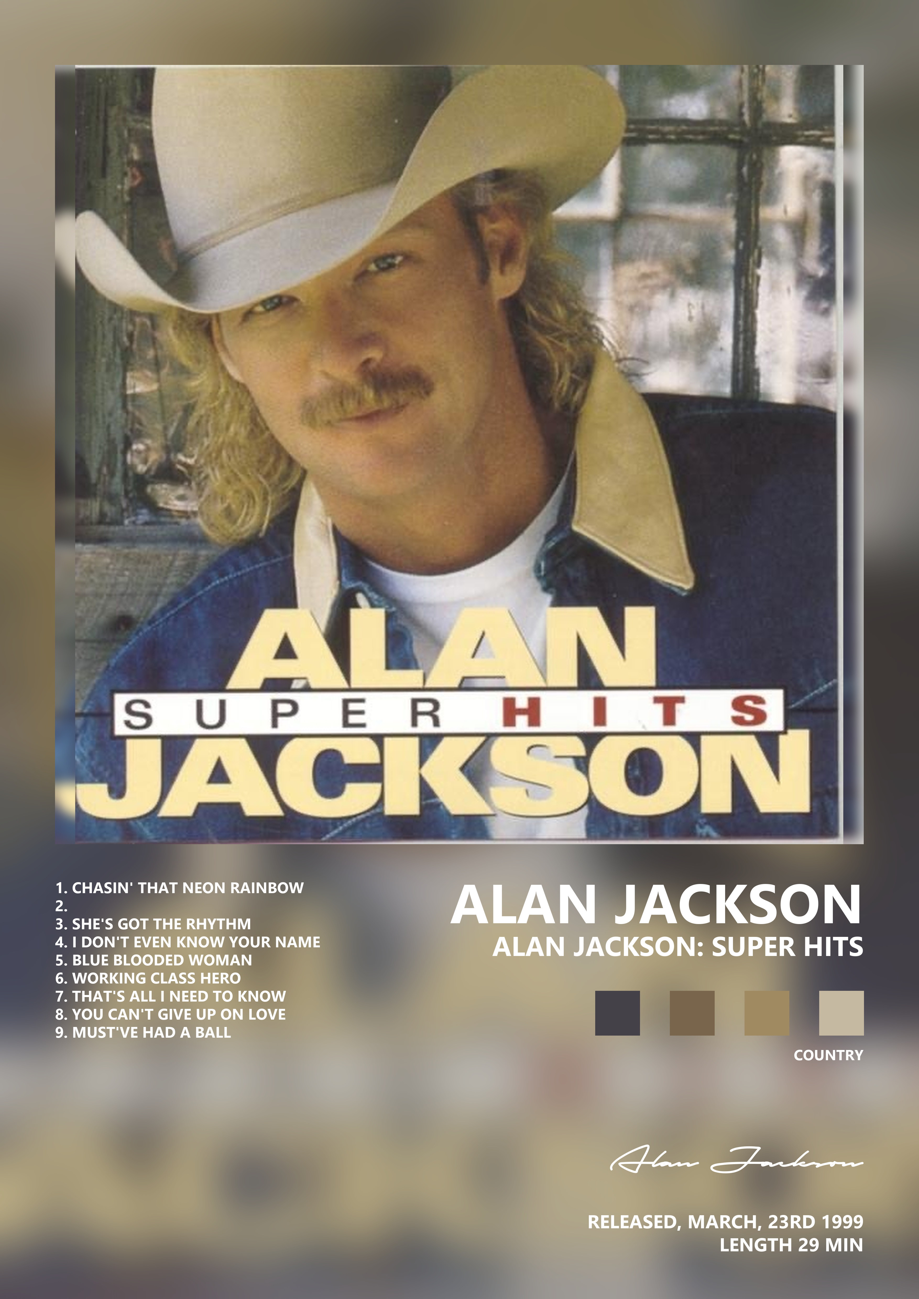 Music poster: Alan Jackson - Alan Jackson Super Hits