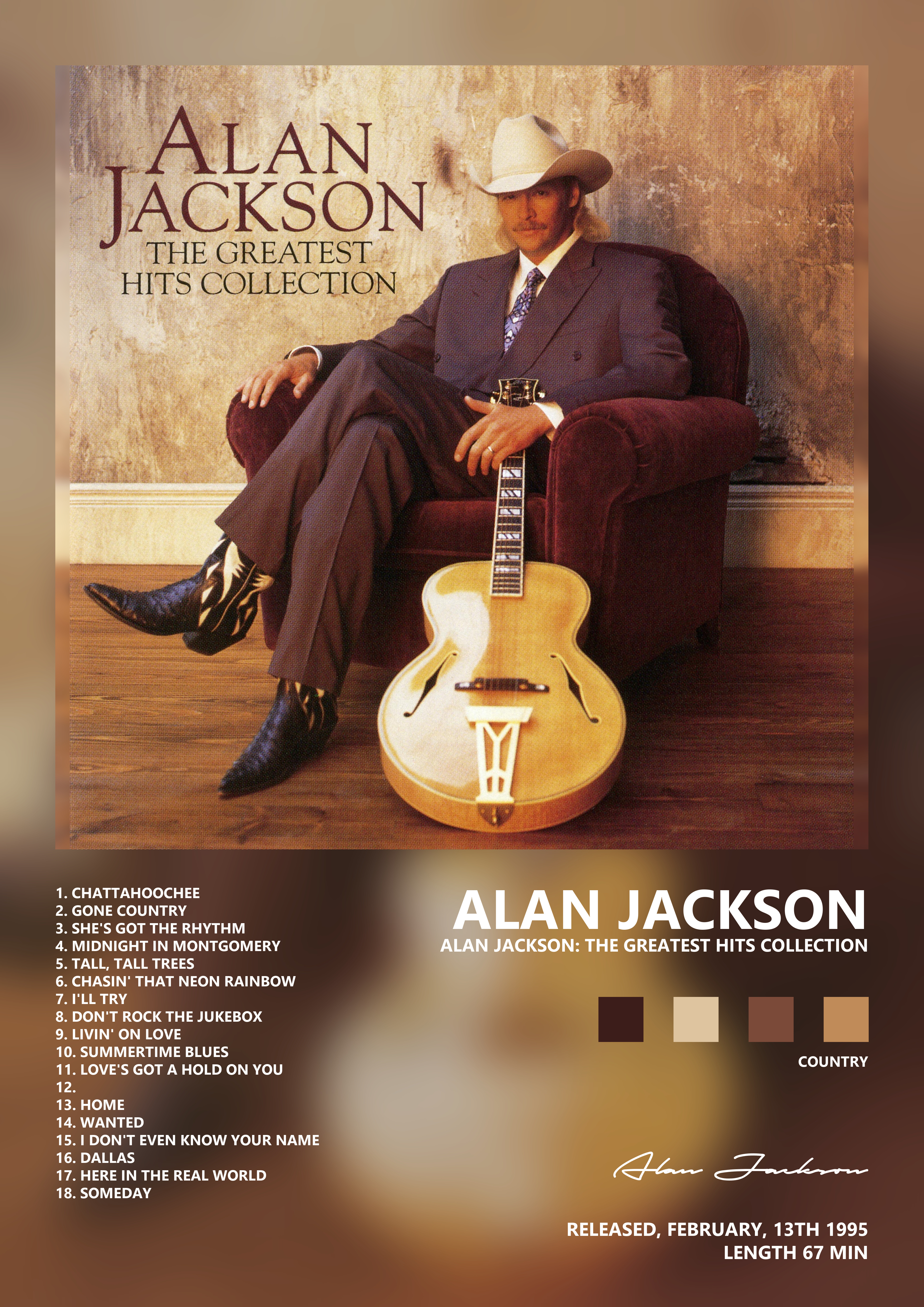 Music poster: Alan Jackson - Alan Jackson The Greatest Hits Collection