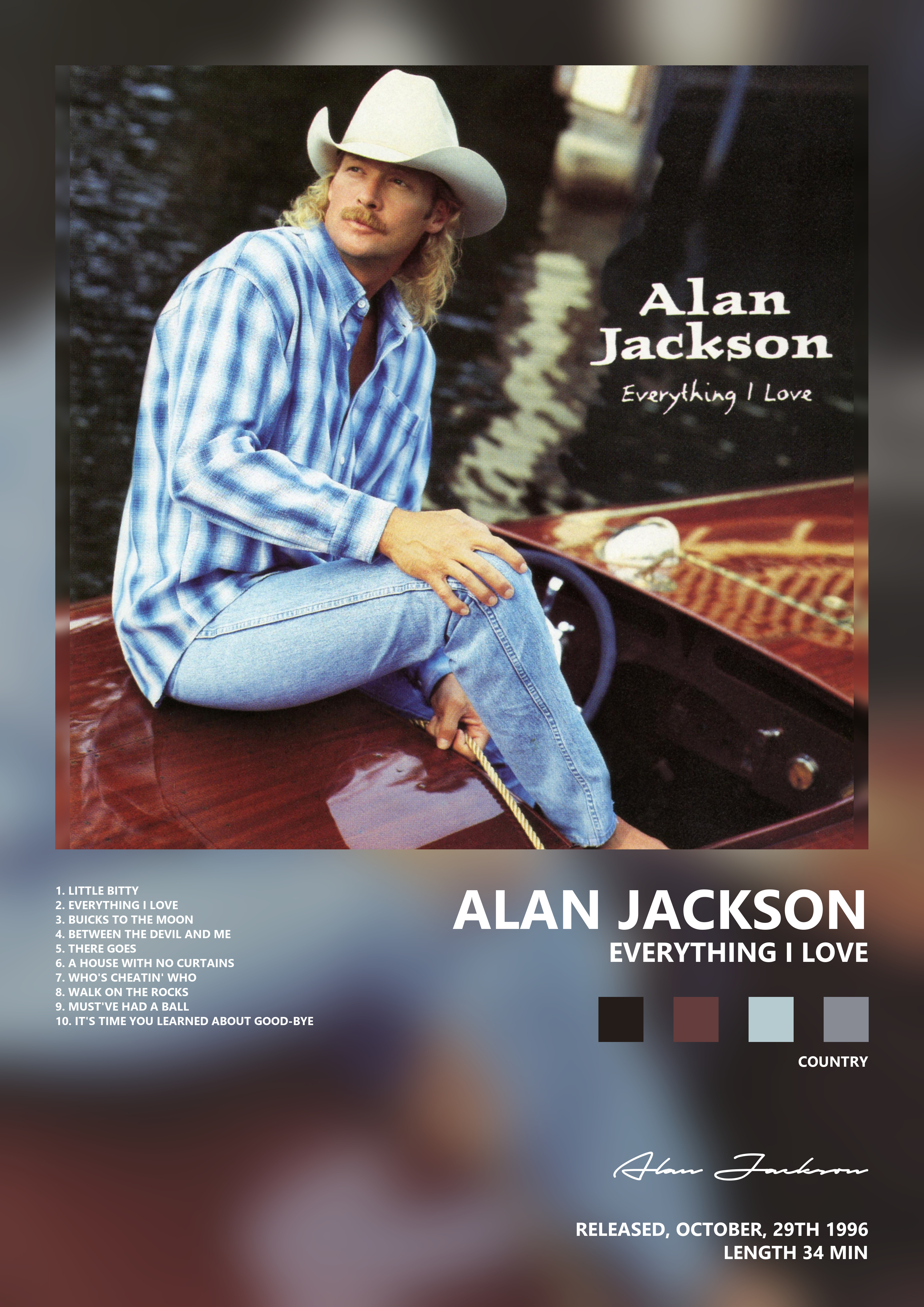 Music poster: Alan Jackson - Everything I Love