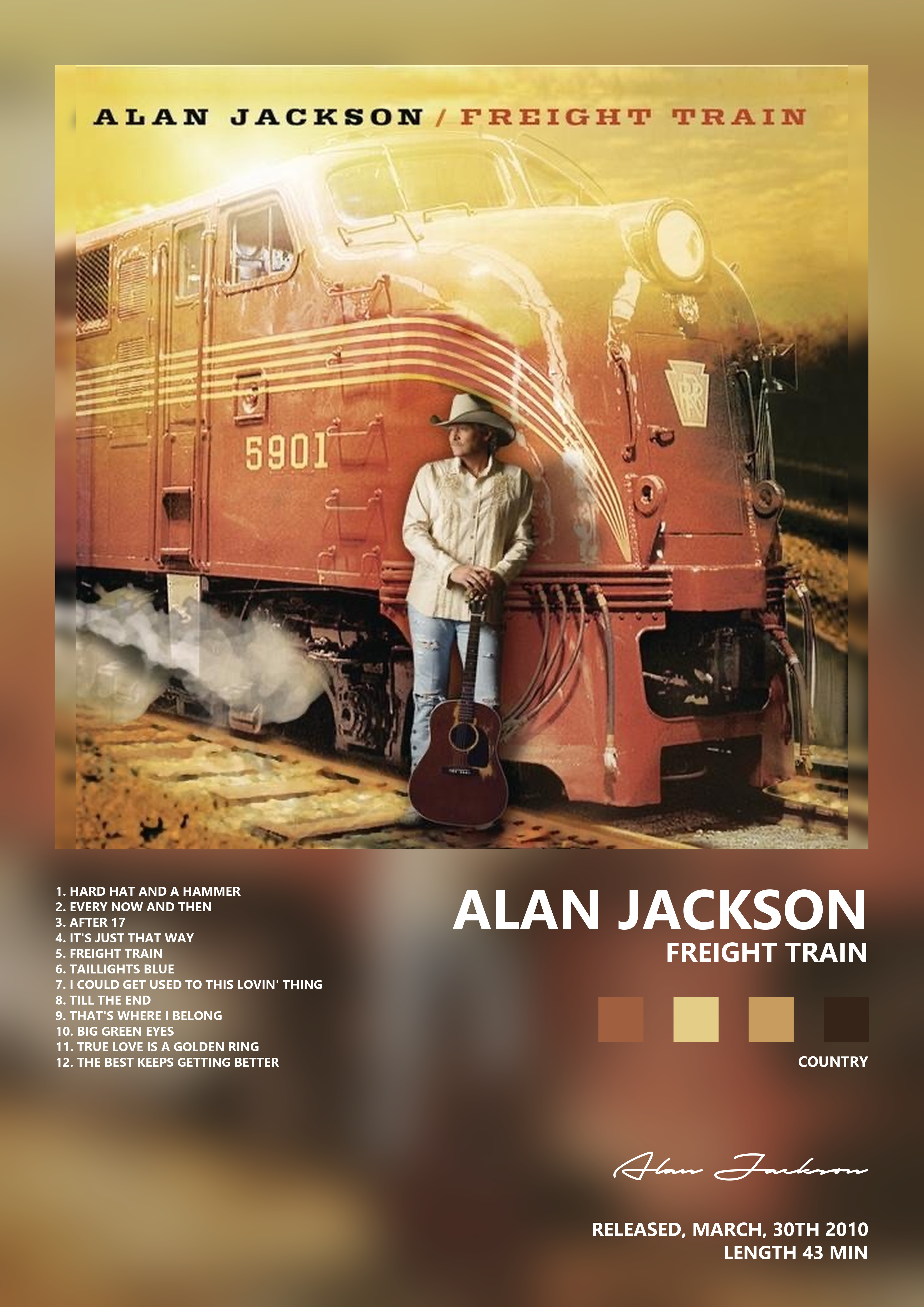 Music poster: Alan Jackson - Freight Train