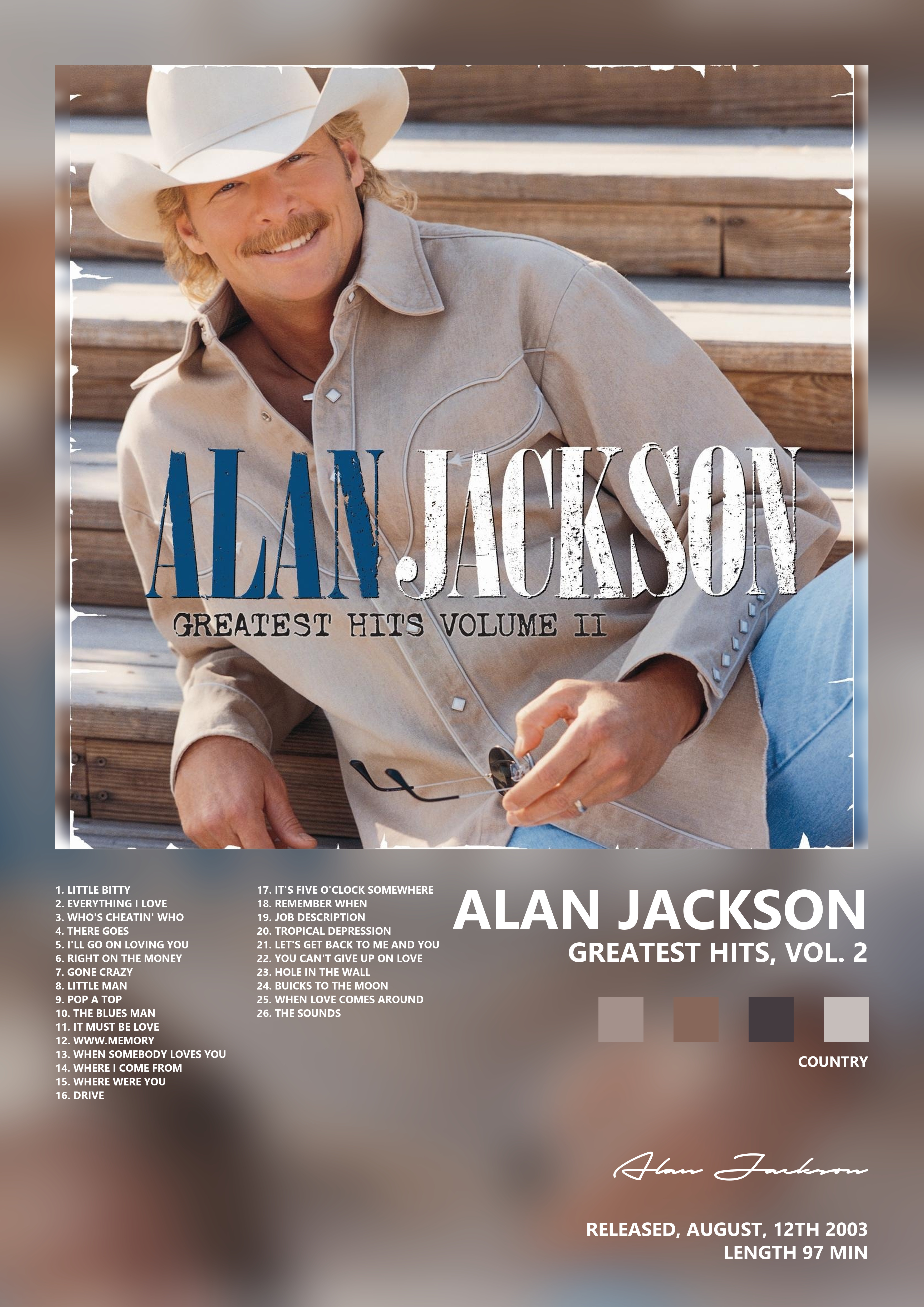 Music poster: Alan Jackson - Greatest Hits Vol 2