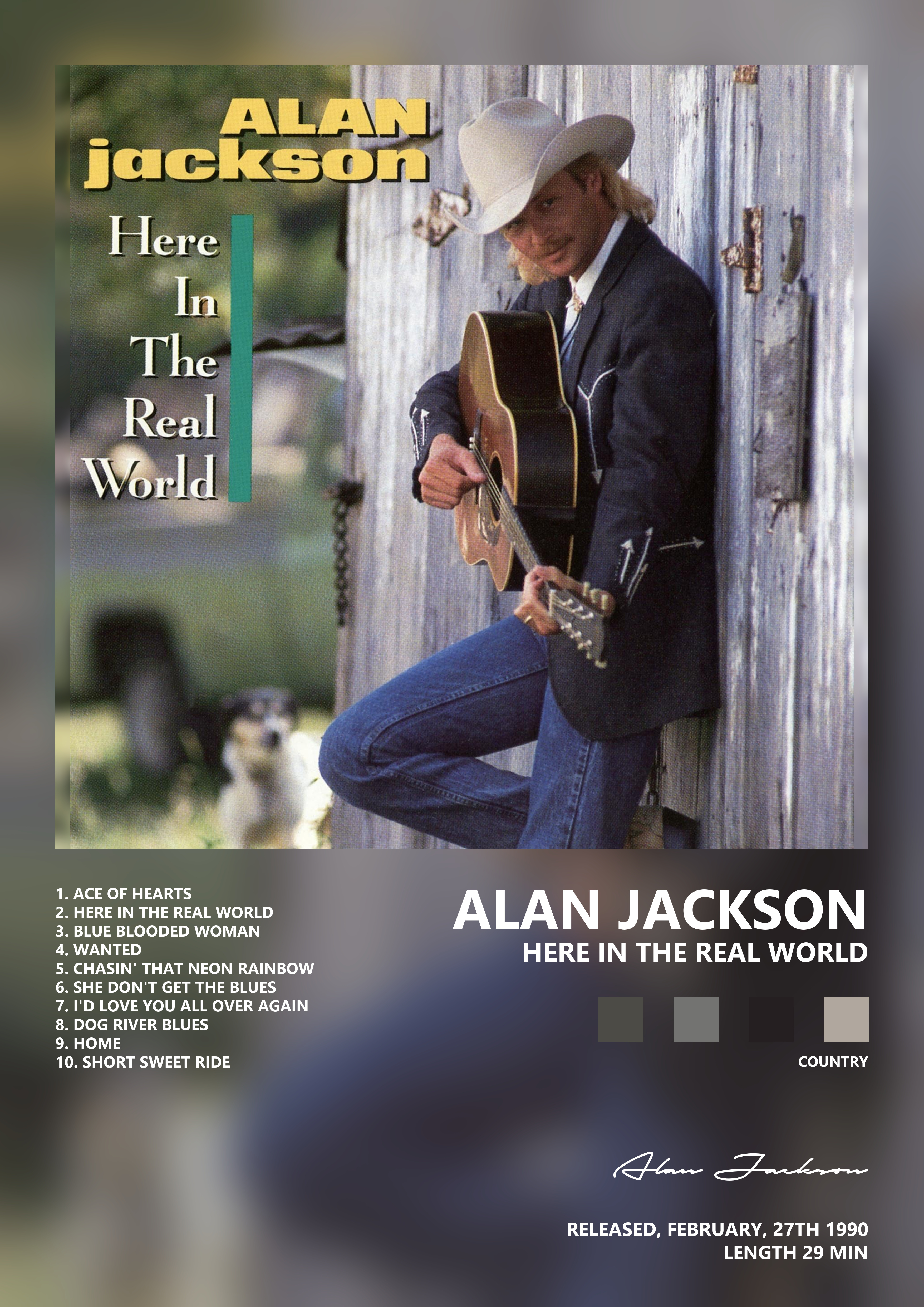 Music poster: Alan Jackson - Here In the Real World