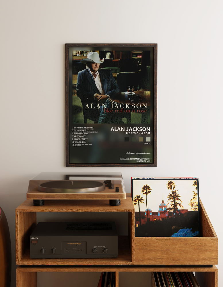 Music poster: Alan Jackson - Like Red On a Rose